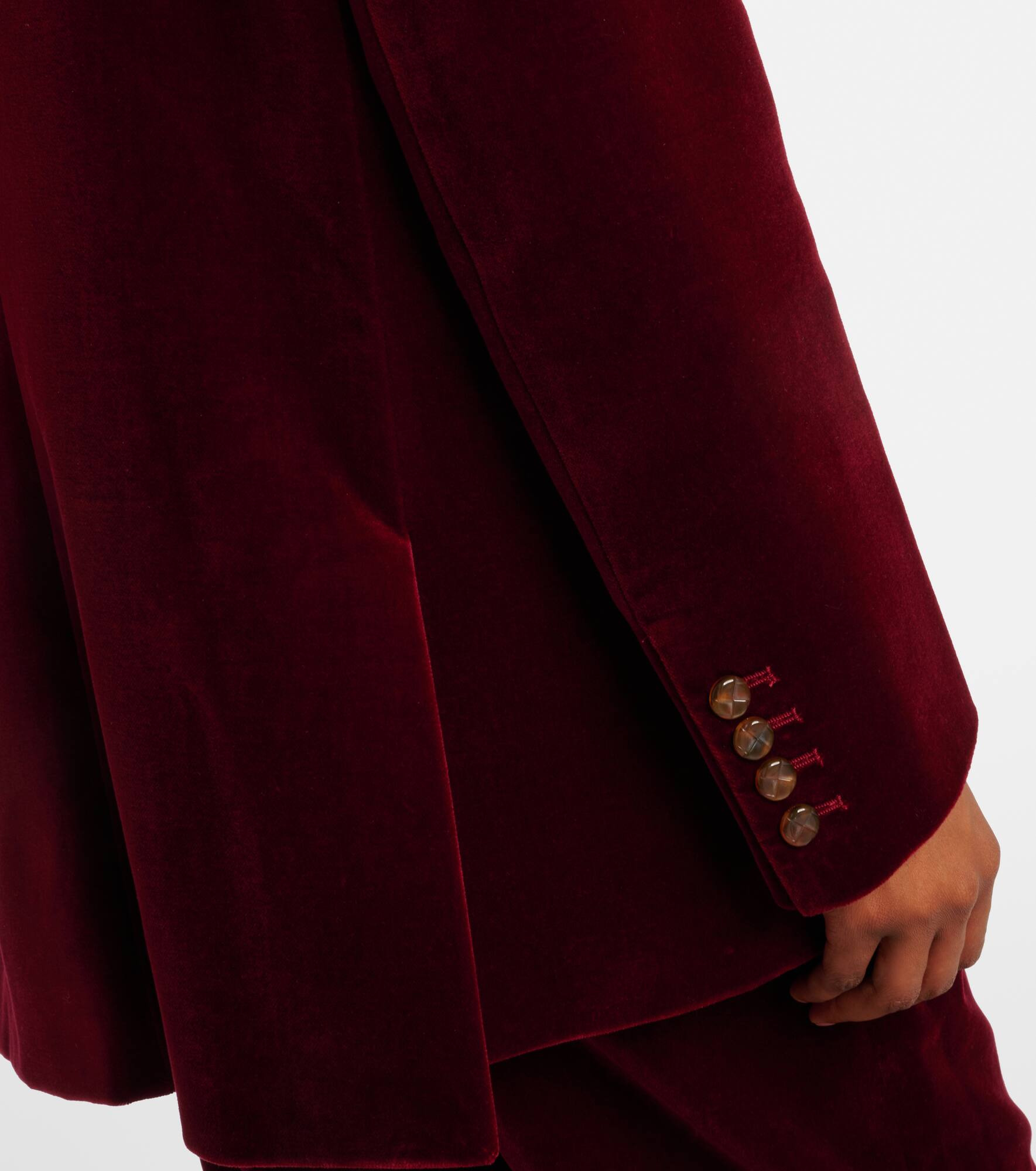 Everynight double-breasted cotton velvet blazer - 5