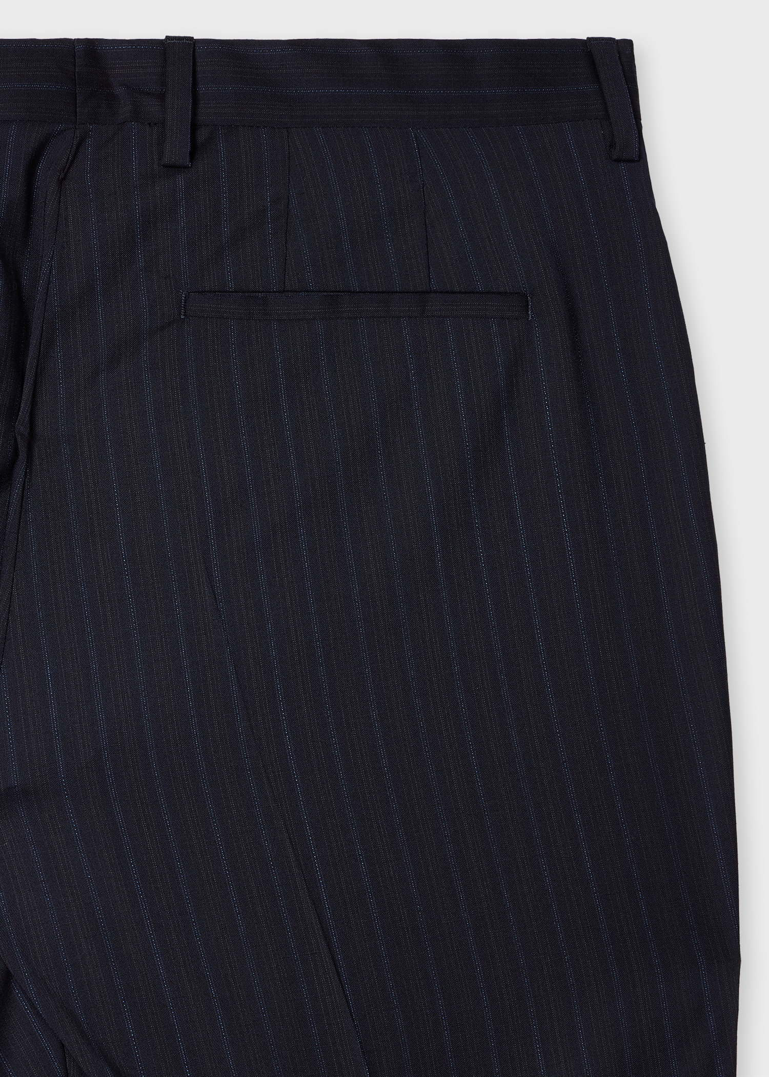 Navy Stripe Tropical Wool Trousers - 2