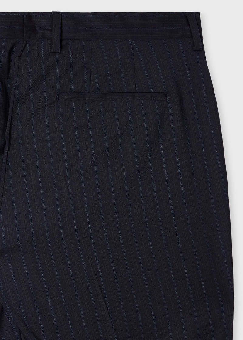 Paul Smith Navy Stripe Tropical Wool Trousers outlook