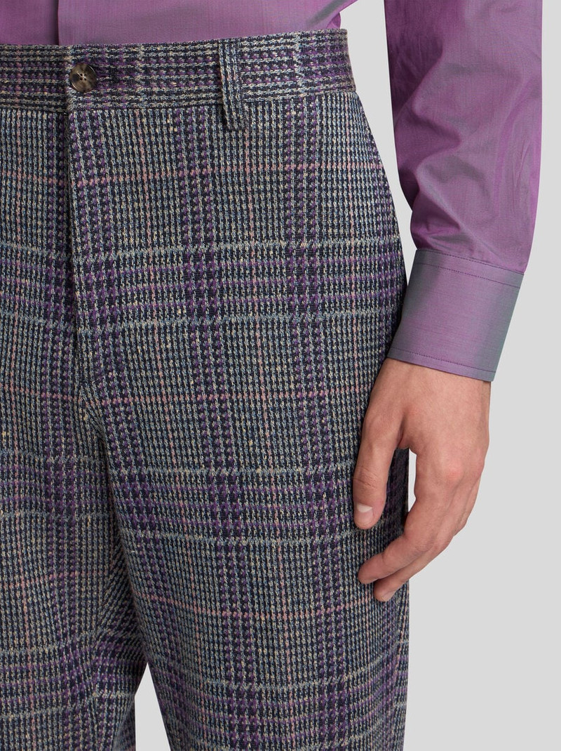 Etro CHECK COTTON-BLEND TROUSERS outlook