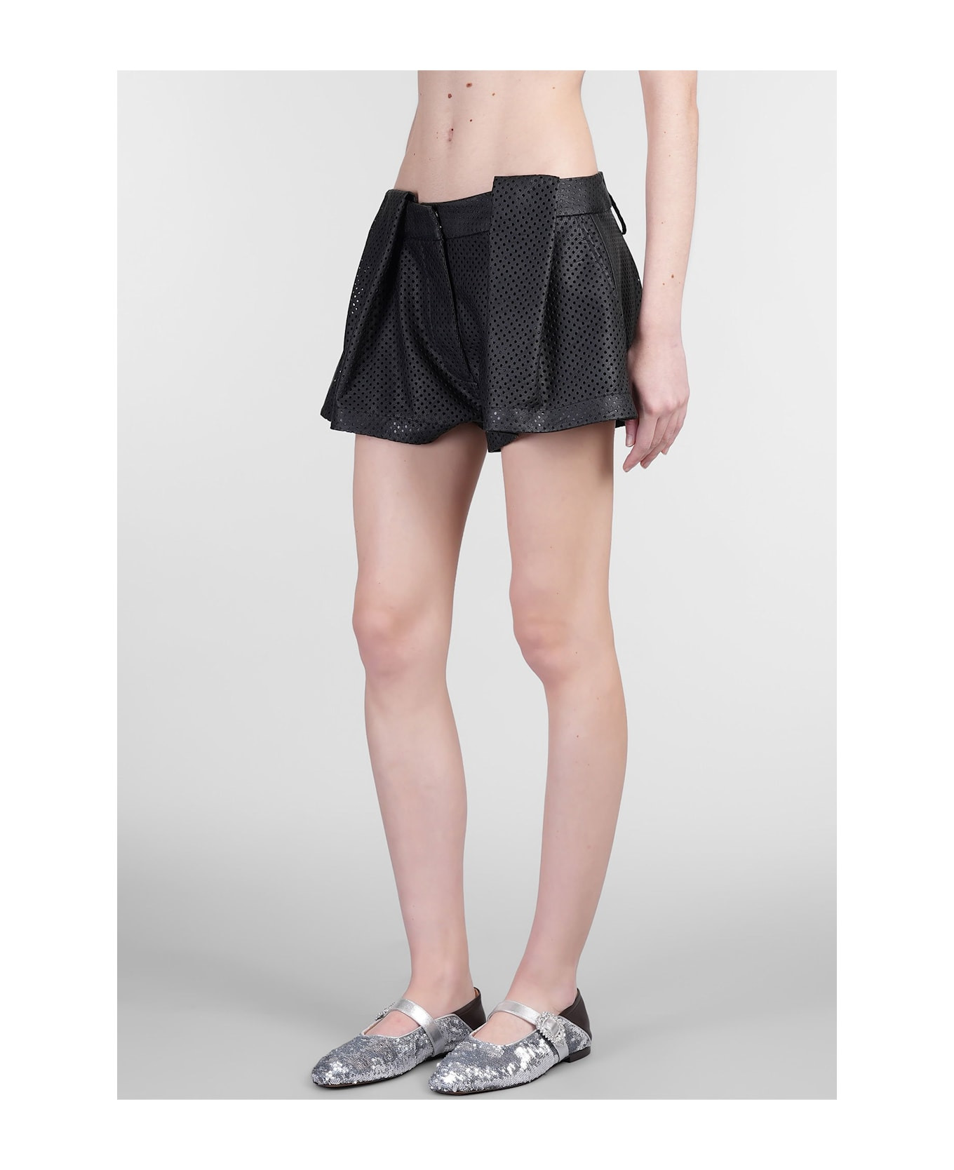 Shorts In Black Viscose - 4