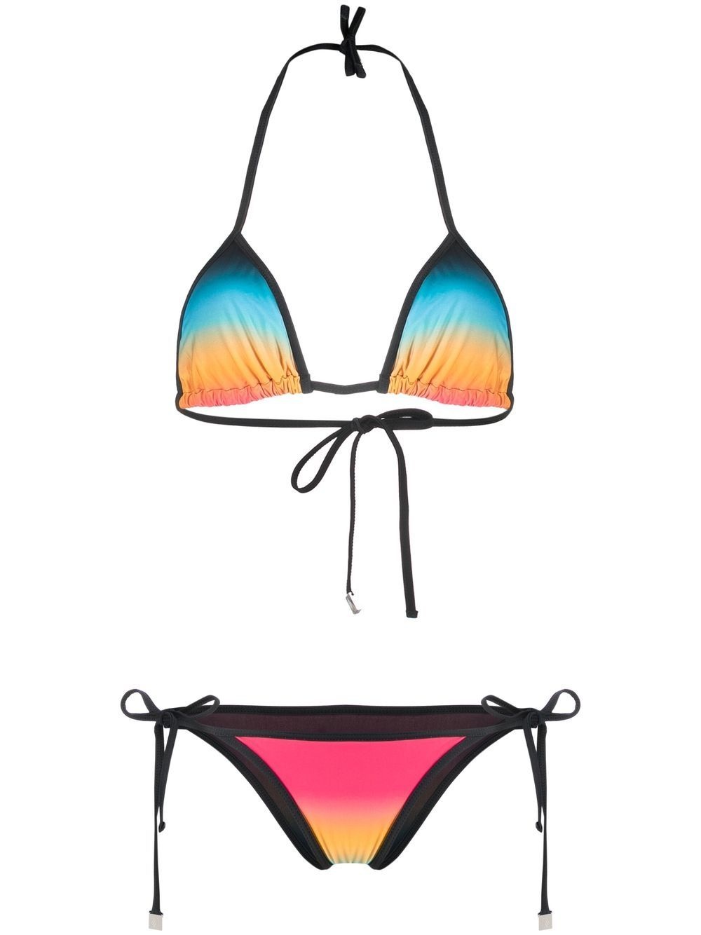 gradient-print halterneck bikini - 1