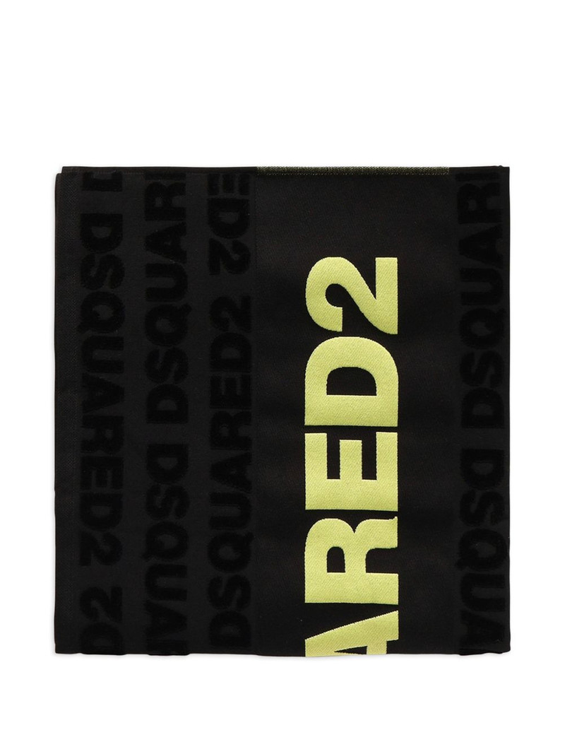 logo-jacquard beach towel 1
