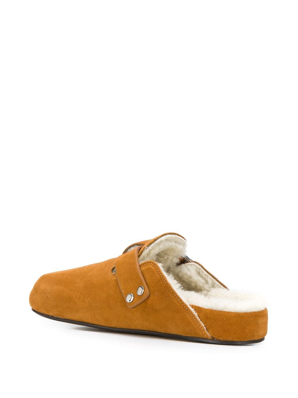 slip-on suede mules - 3