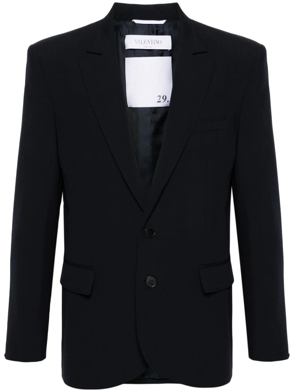 notched-lapels single-breasted blazer - 1