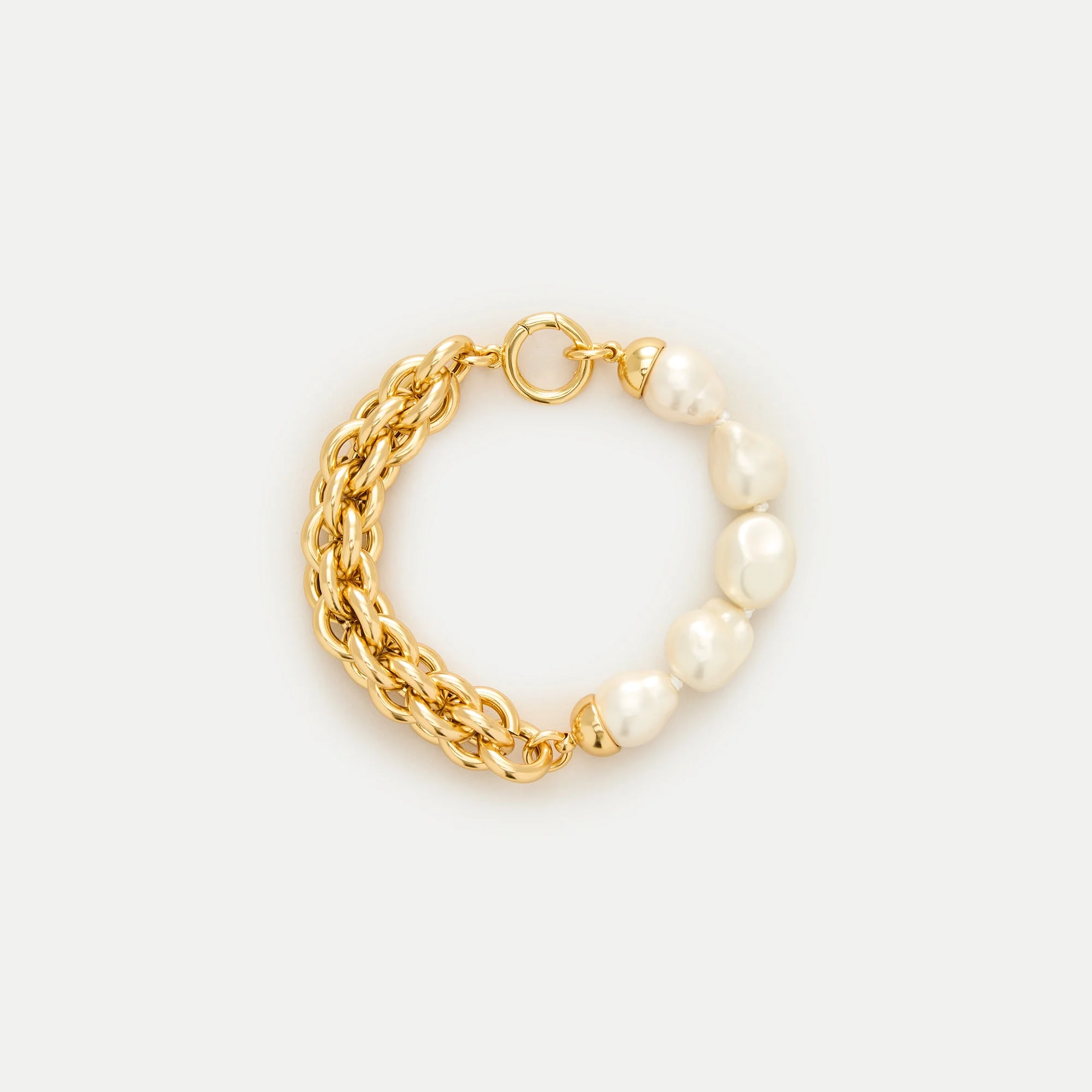 Pearl and chain bracelet - 1