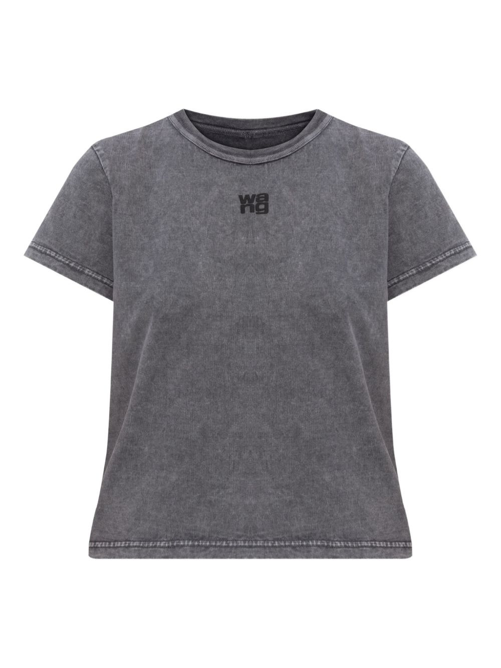 logo-embroidered cotton top - 1