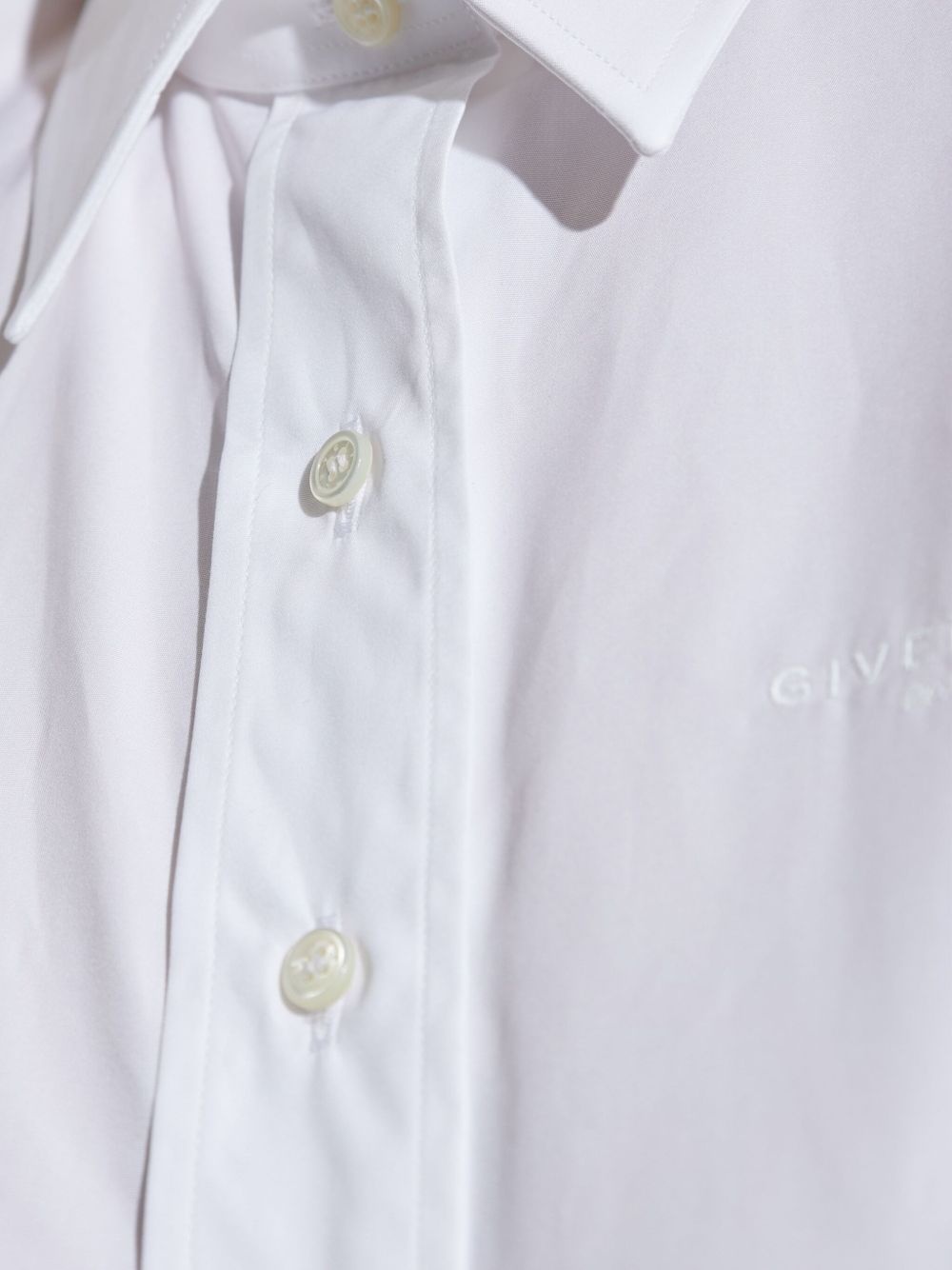 logo-embroidered cotton shirt - 5