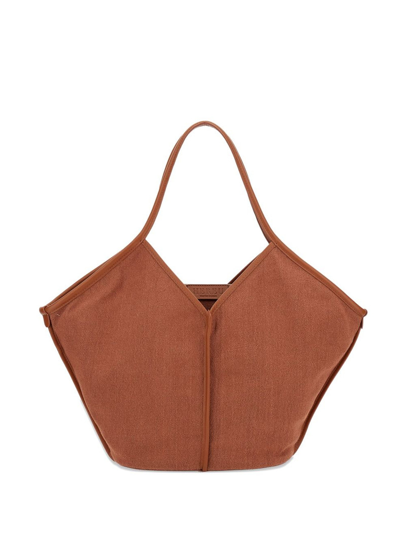 leather-trim tote bag 1