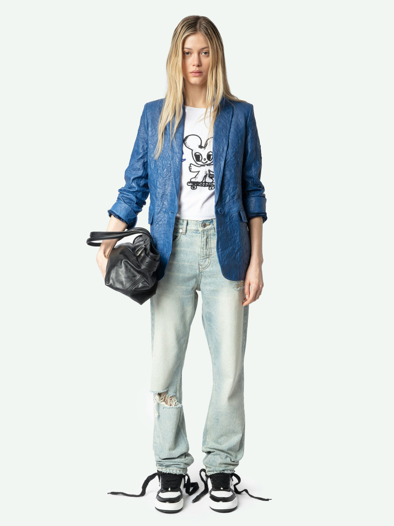 Zadig & Voltaire Valse Leather Blazer outlook
