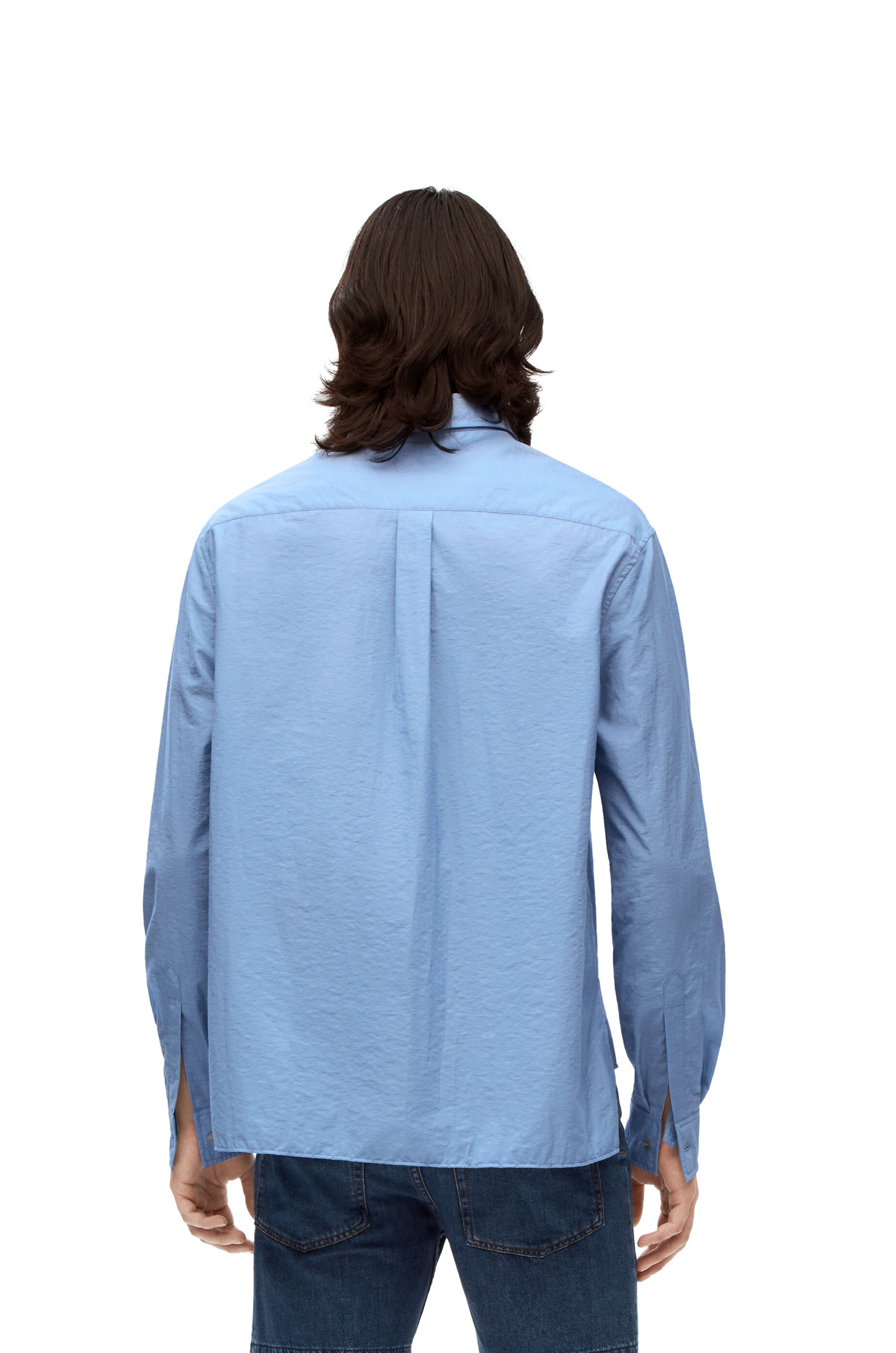 Asymmetric pocket shirt in cotton and polyamide - 4