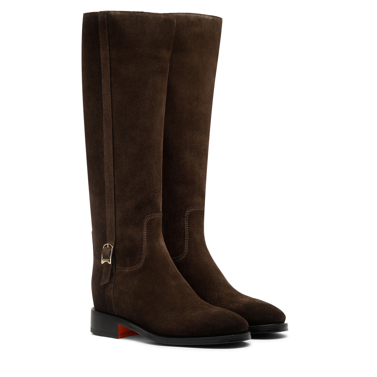 Women's dark brown suede boot - 5