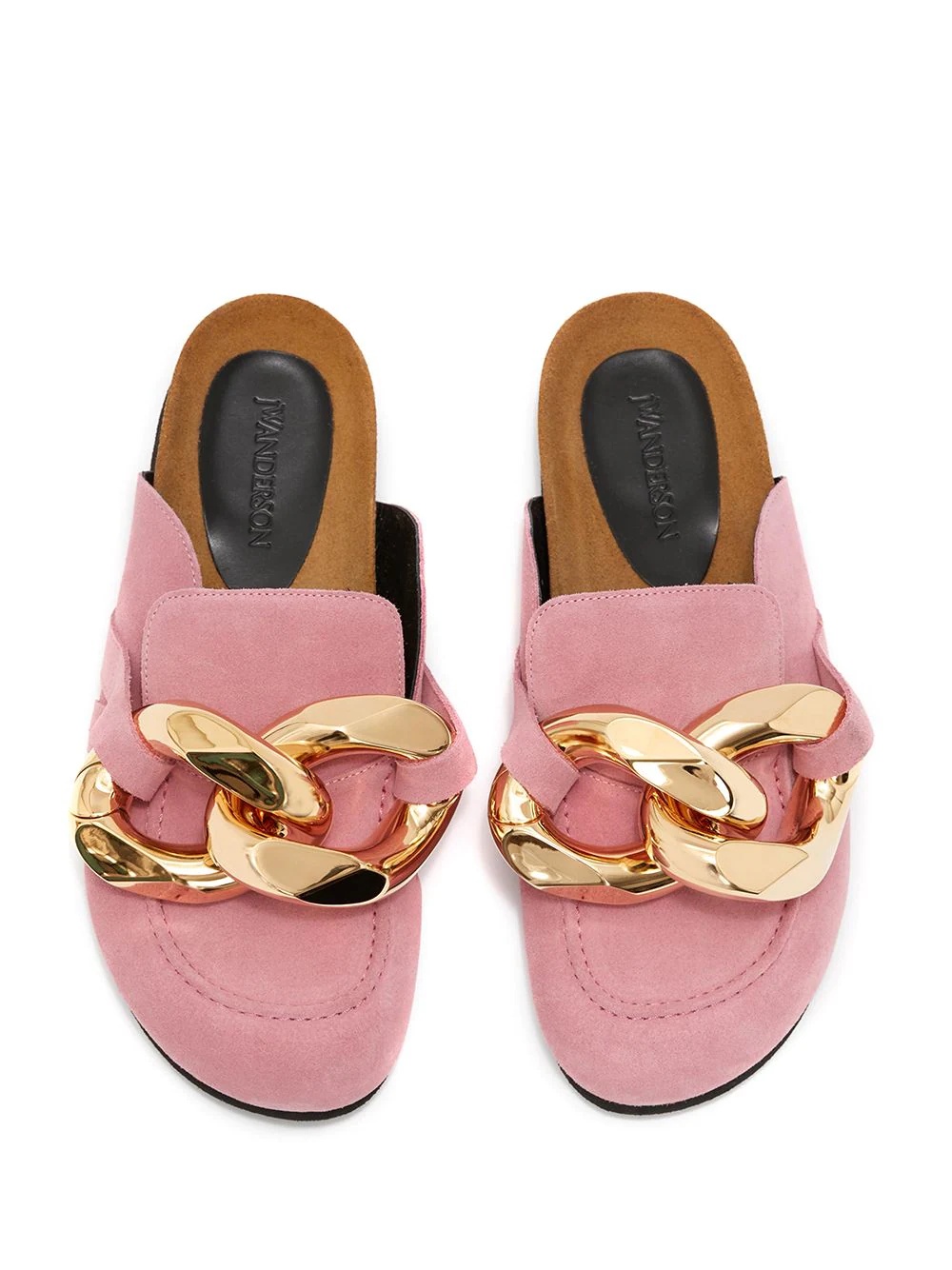 chain-link detail slip-on loafers - 3