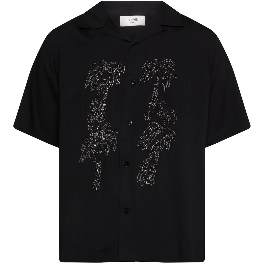 Embroidered hawaiian shirt - 1