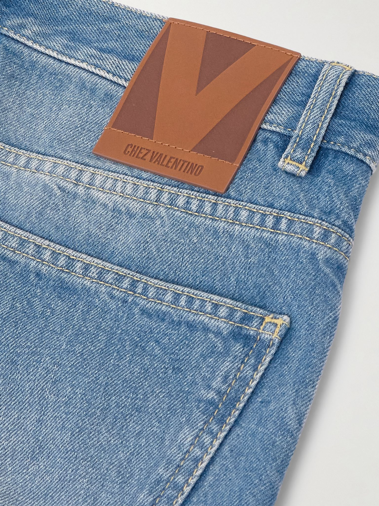 Mid-rise straight-leg jeans Light denim - 6