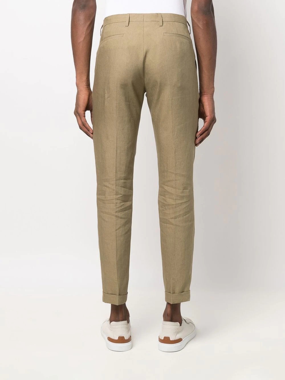 pressed-crease four-pocket tailored trousers - 4