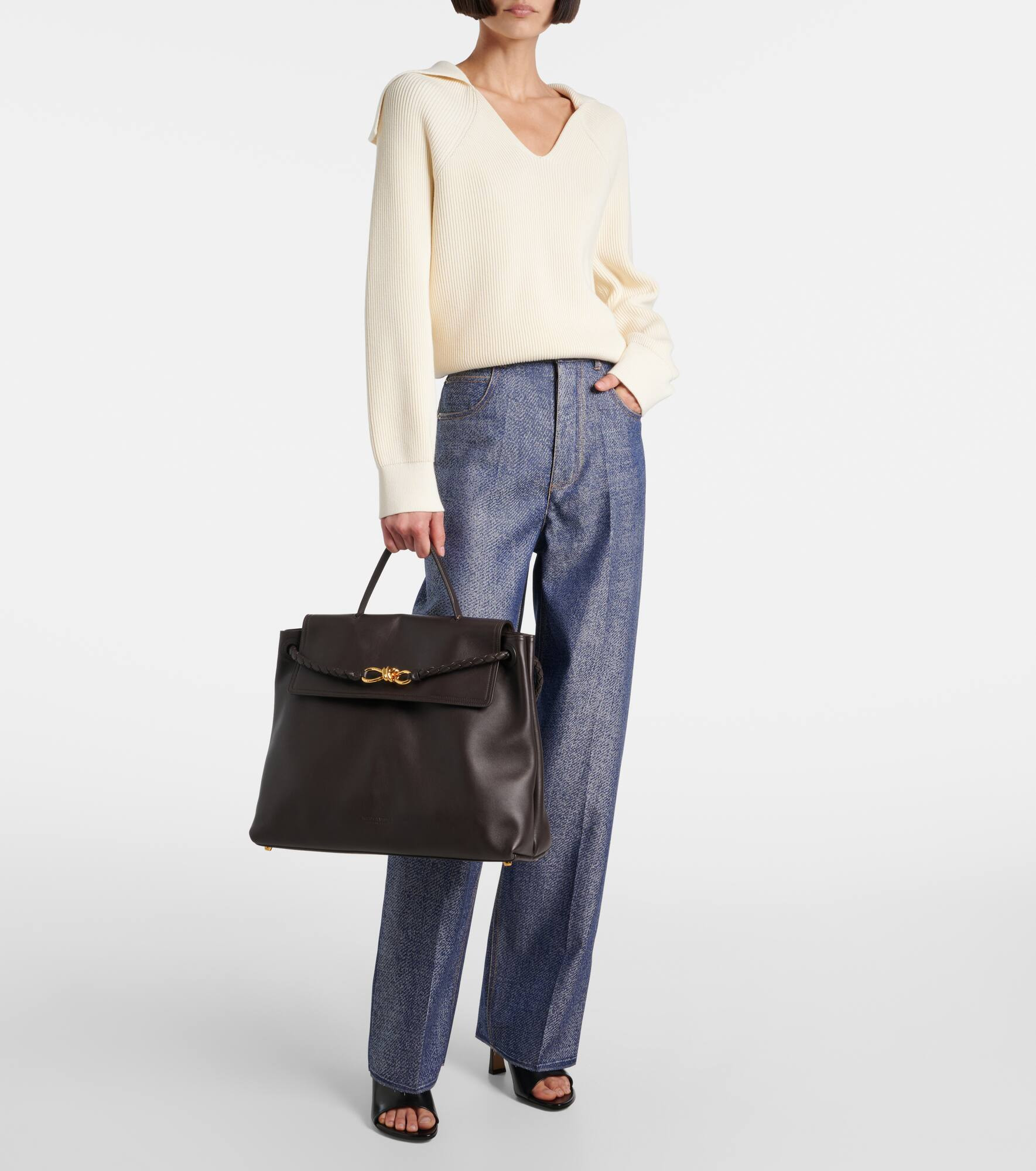 Ciao Ciao Large leather tote bag - 6