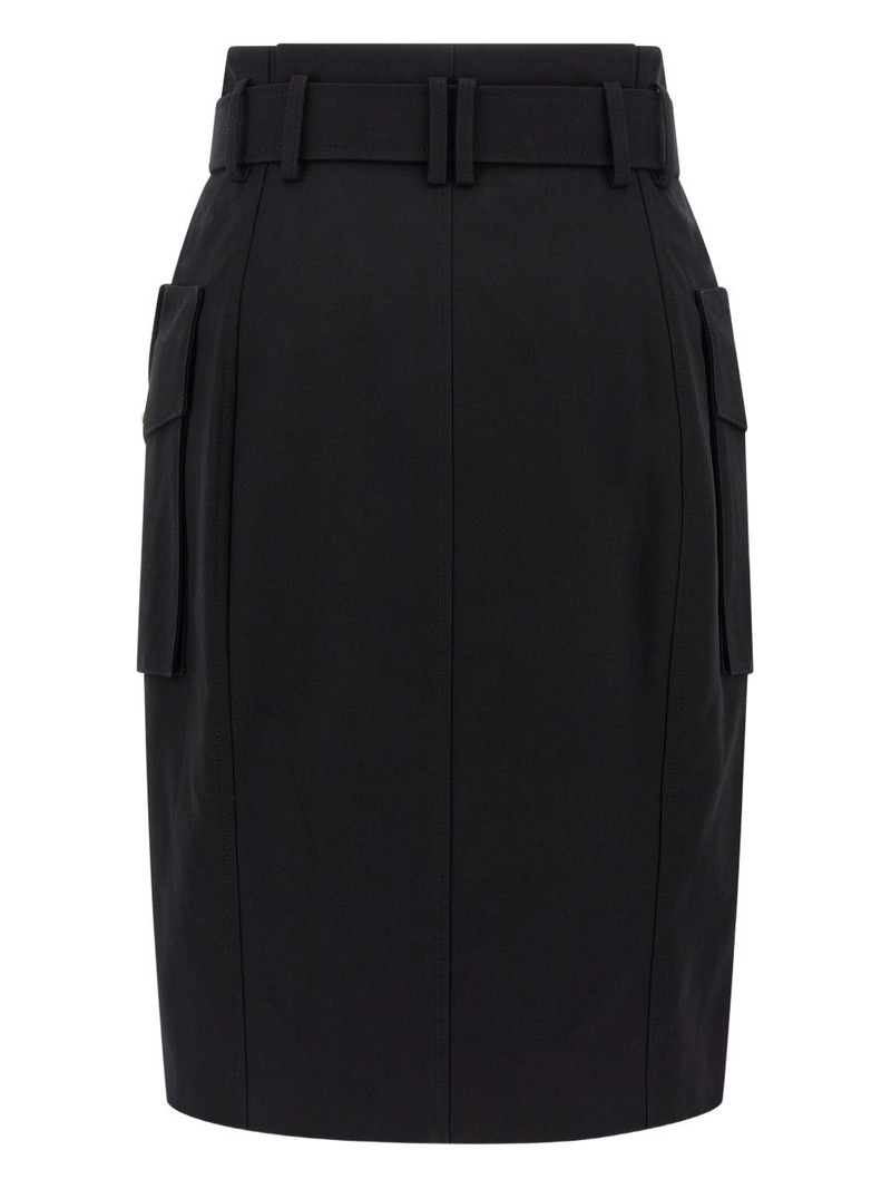 Balmain belted cargo pencil skirt outlook