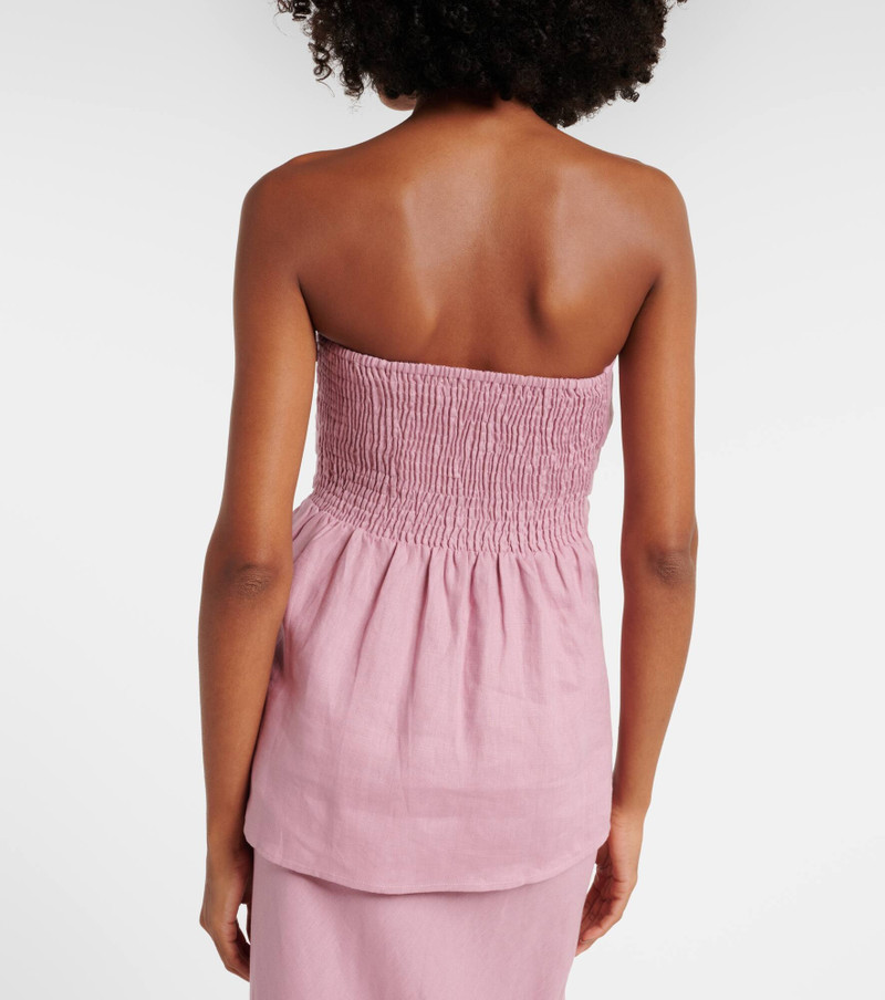 Caen strapless linen top 5