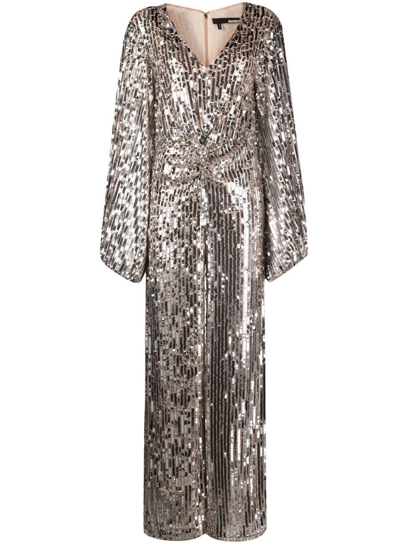 V-neck sequin jumpsuit 1