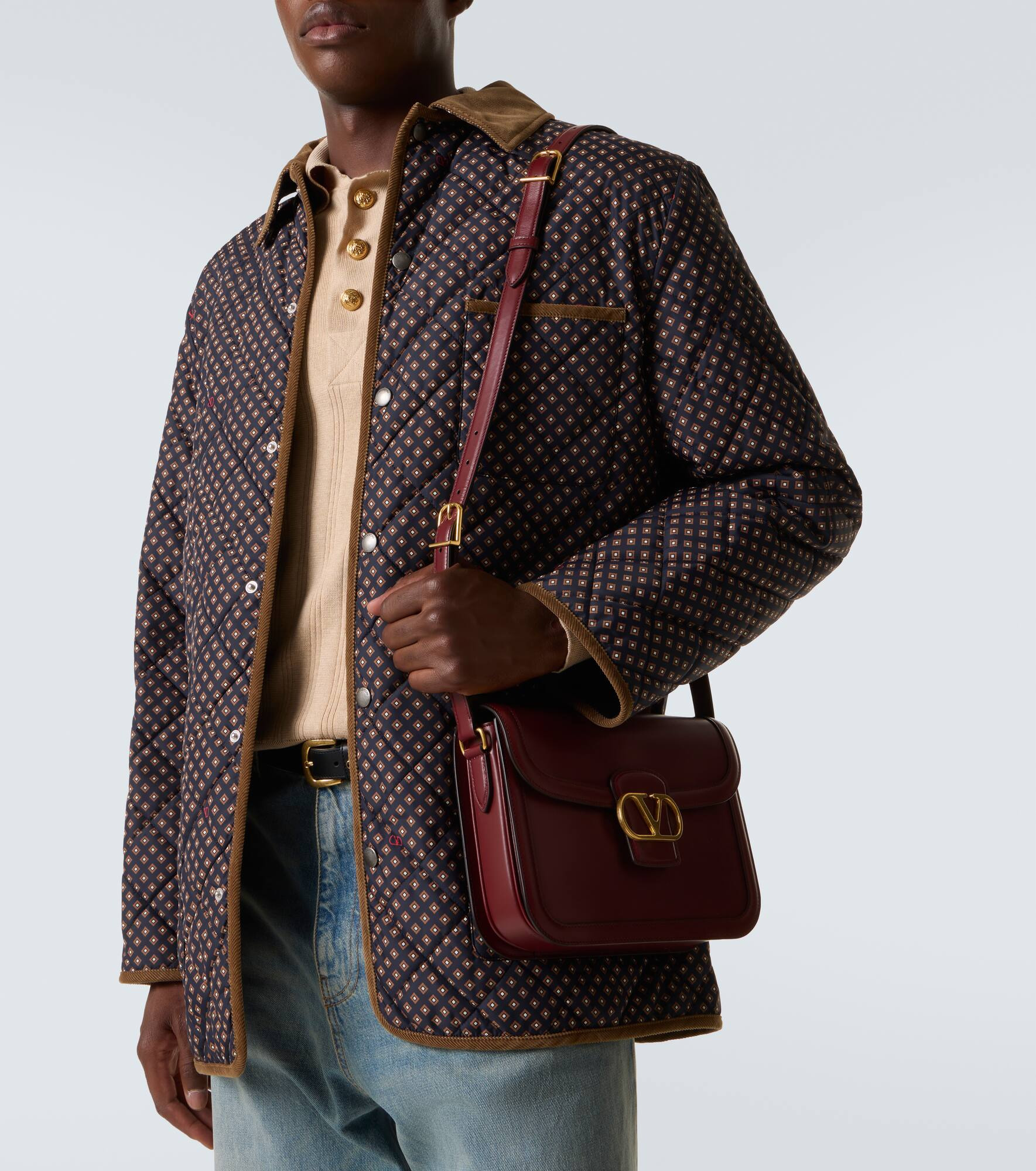 9TO5 VLogo leather shoulder bag - 3