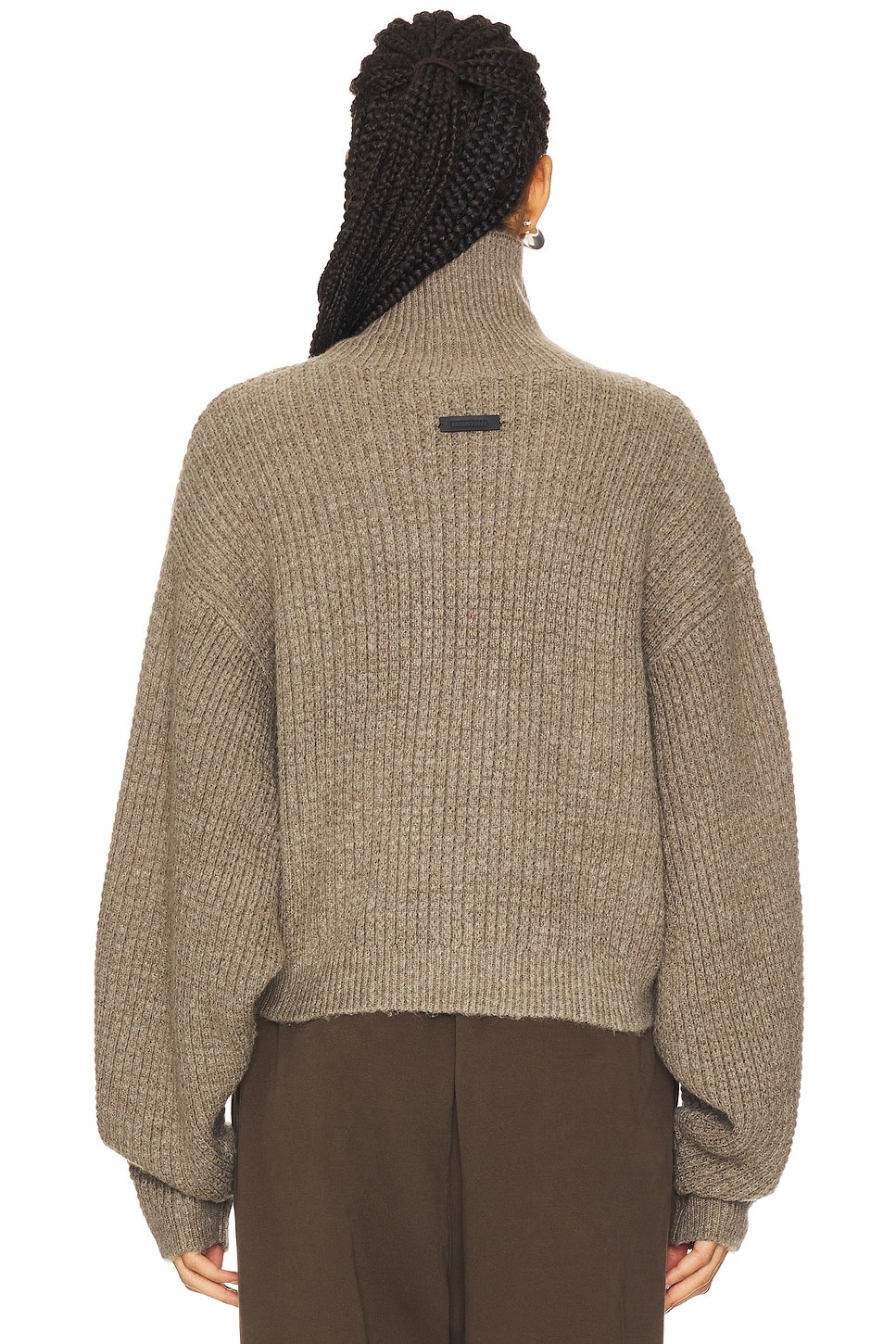 Cropped Turtleneck Sweater - 3