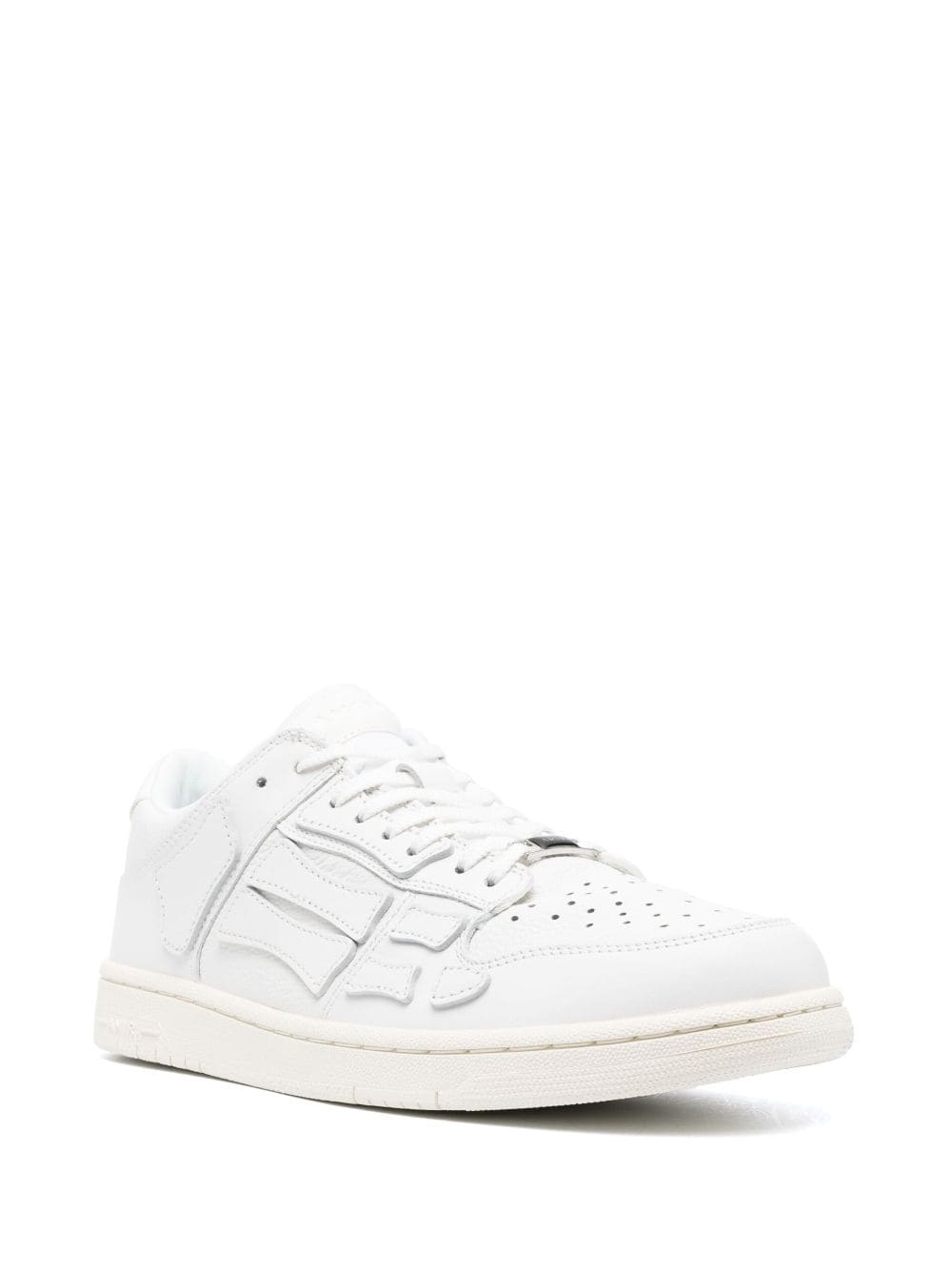 Skel-top leather low-top sneakers - 2