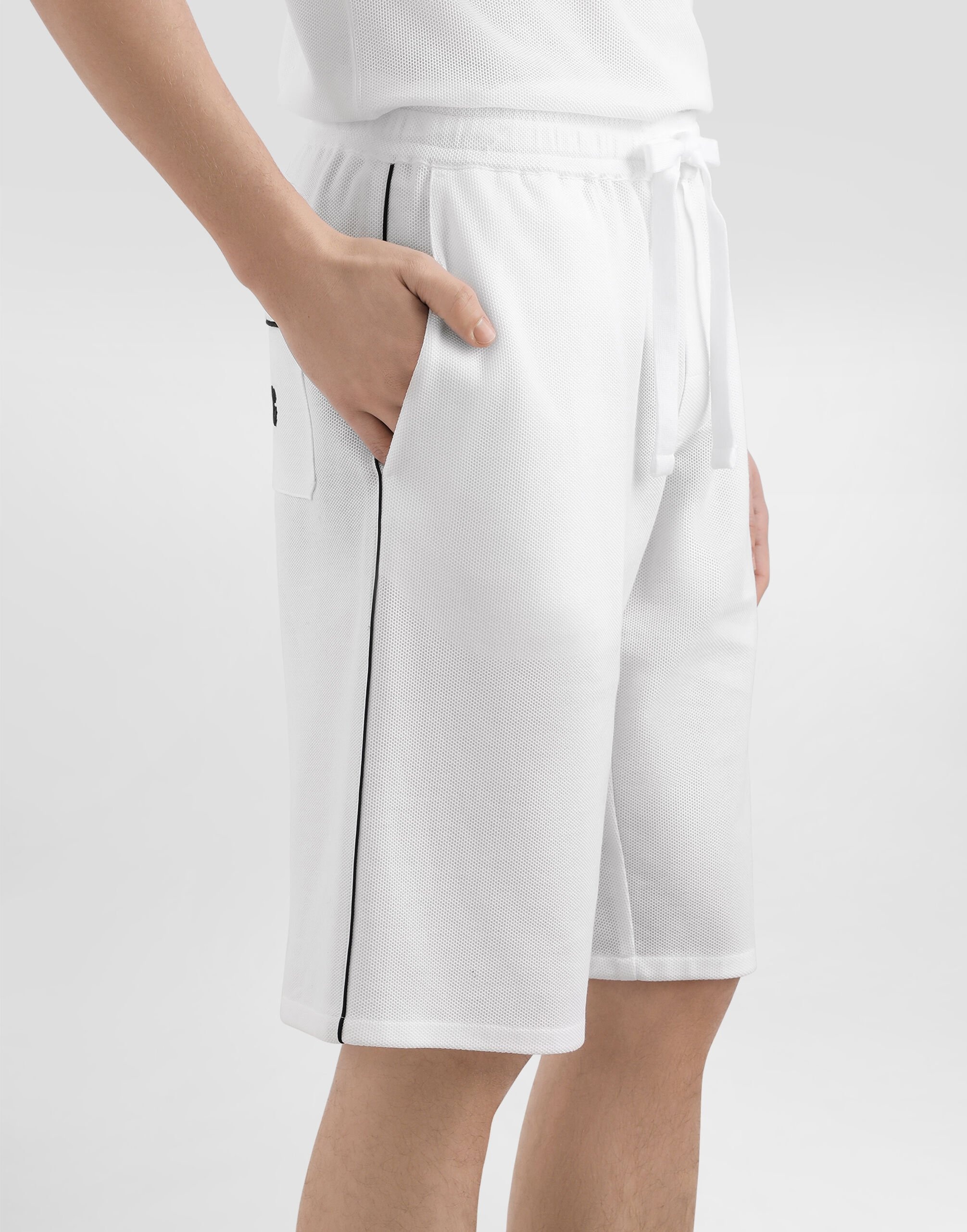 Cotton piqué trousers - 4