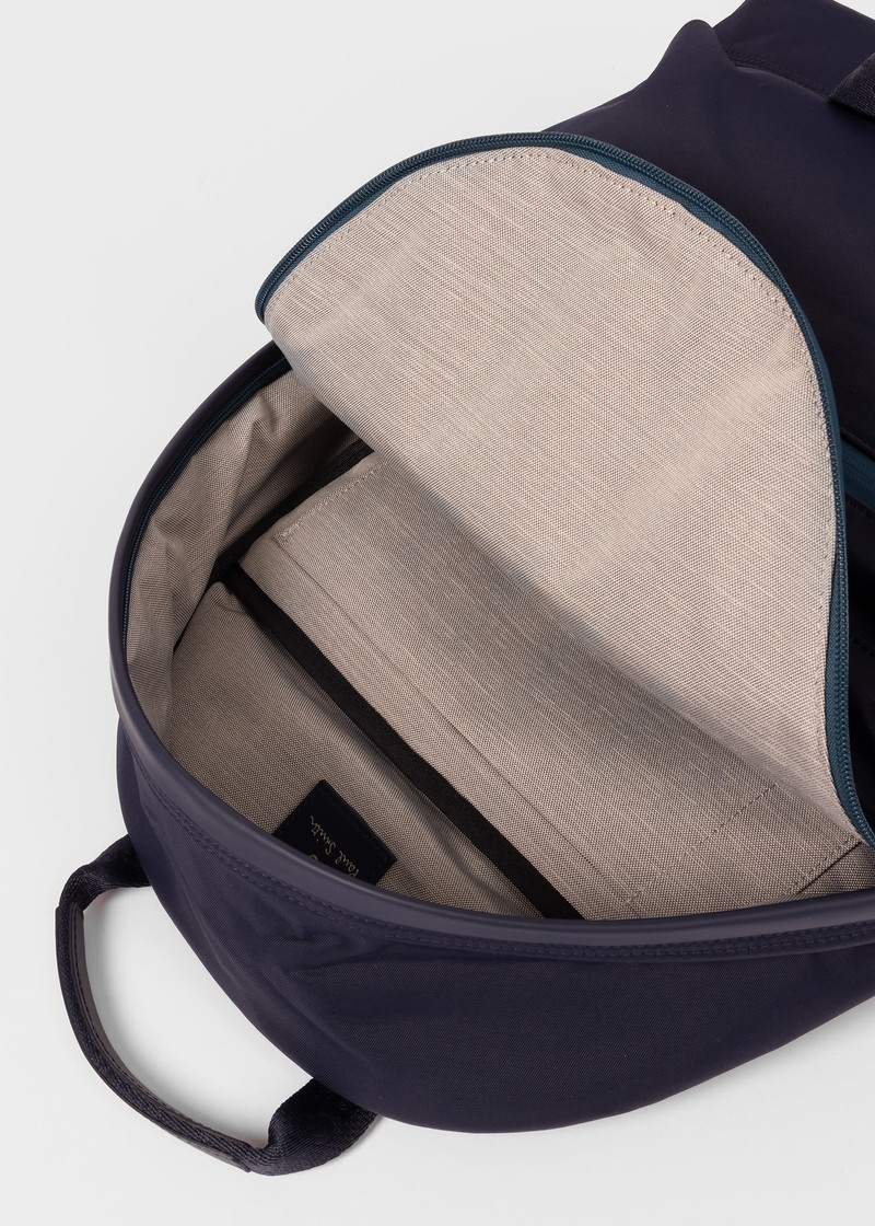 Navy Nylon Backpack 4