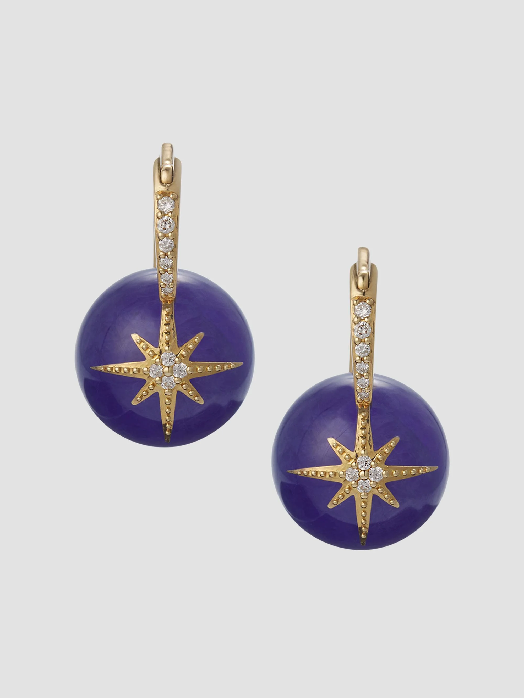 Women's Cocktail 14K Yellow Gold, Tanzanite & 0.09 TCW Diamond Drop Earrings - Gold - 1