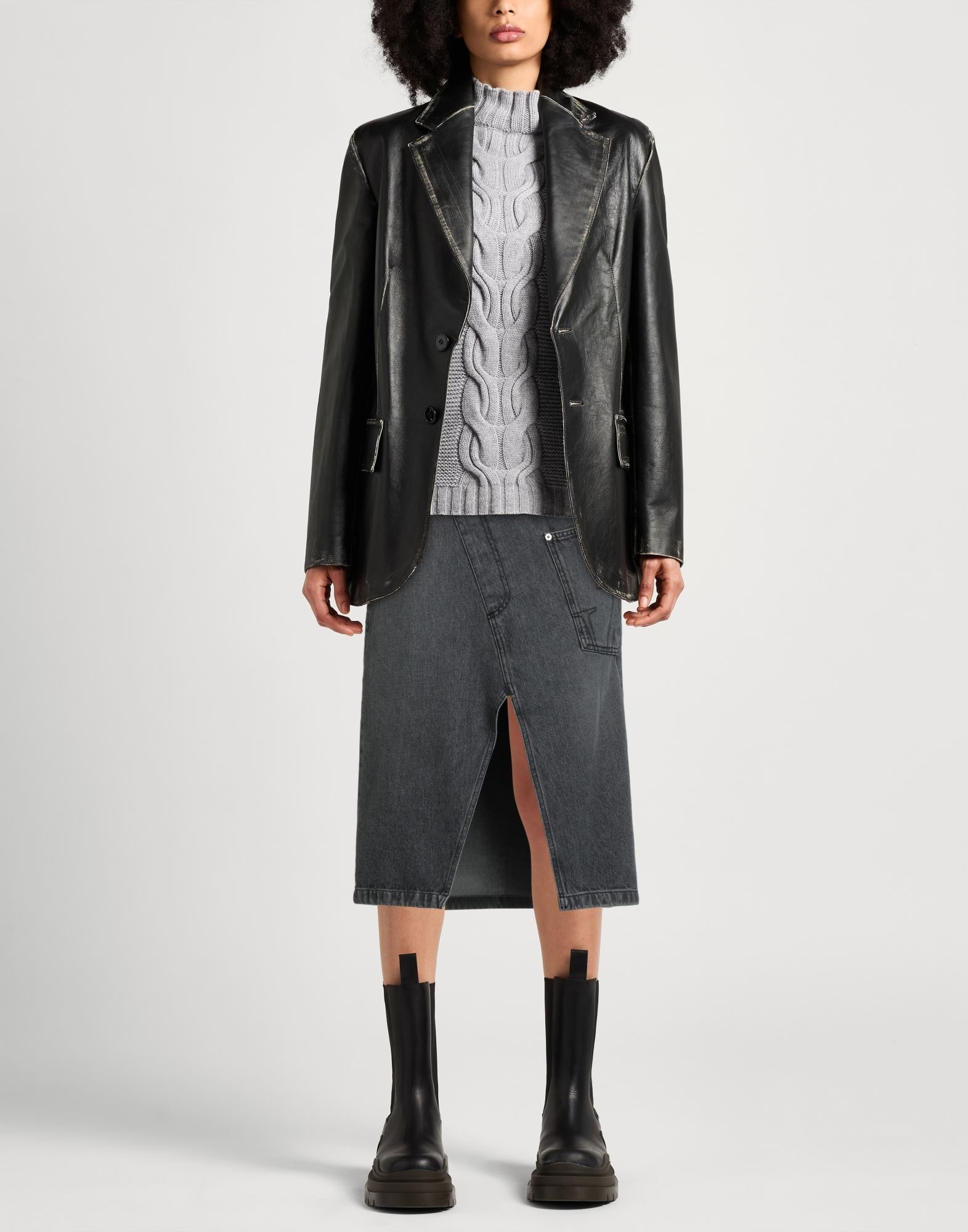 Black Women's Denim Skirt - 2