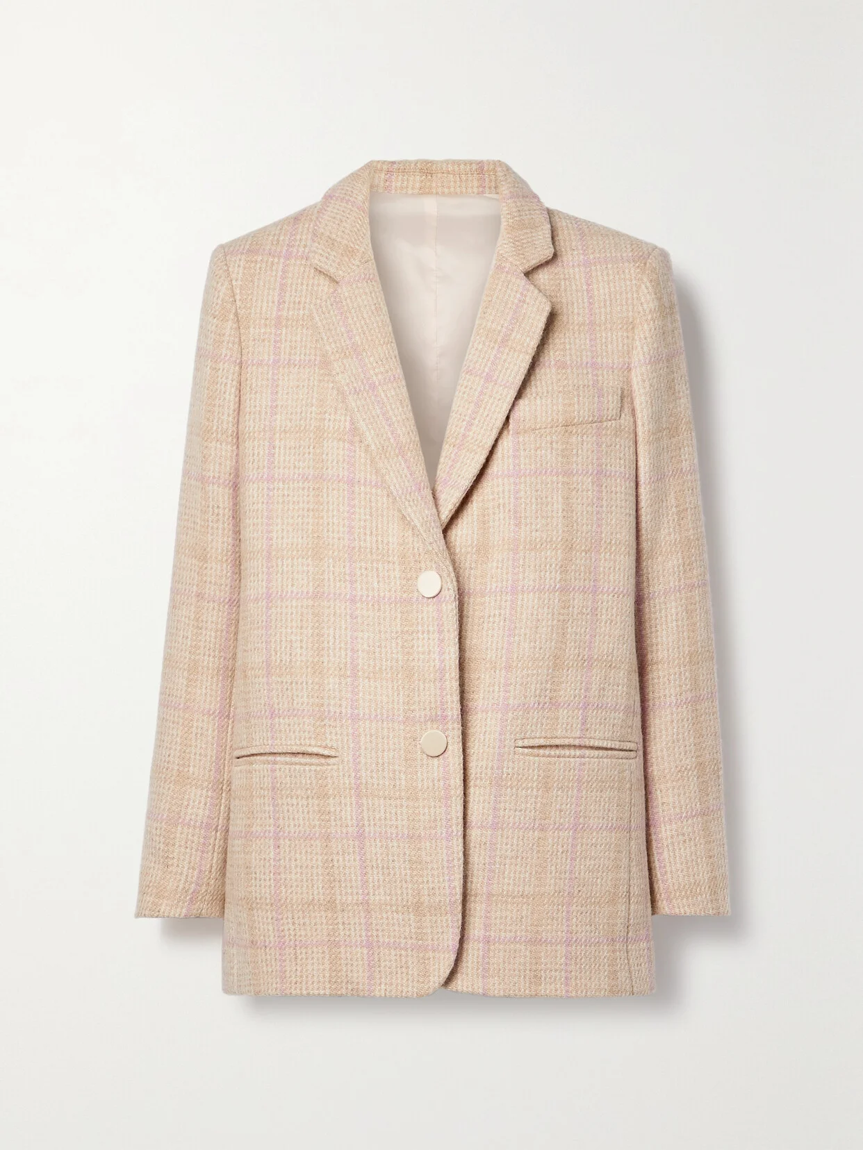 Denzel Checked Houndstooth Wool Blazer - 1