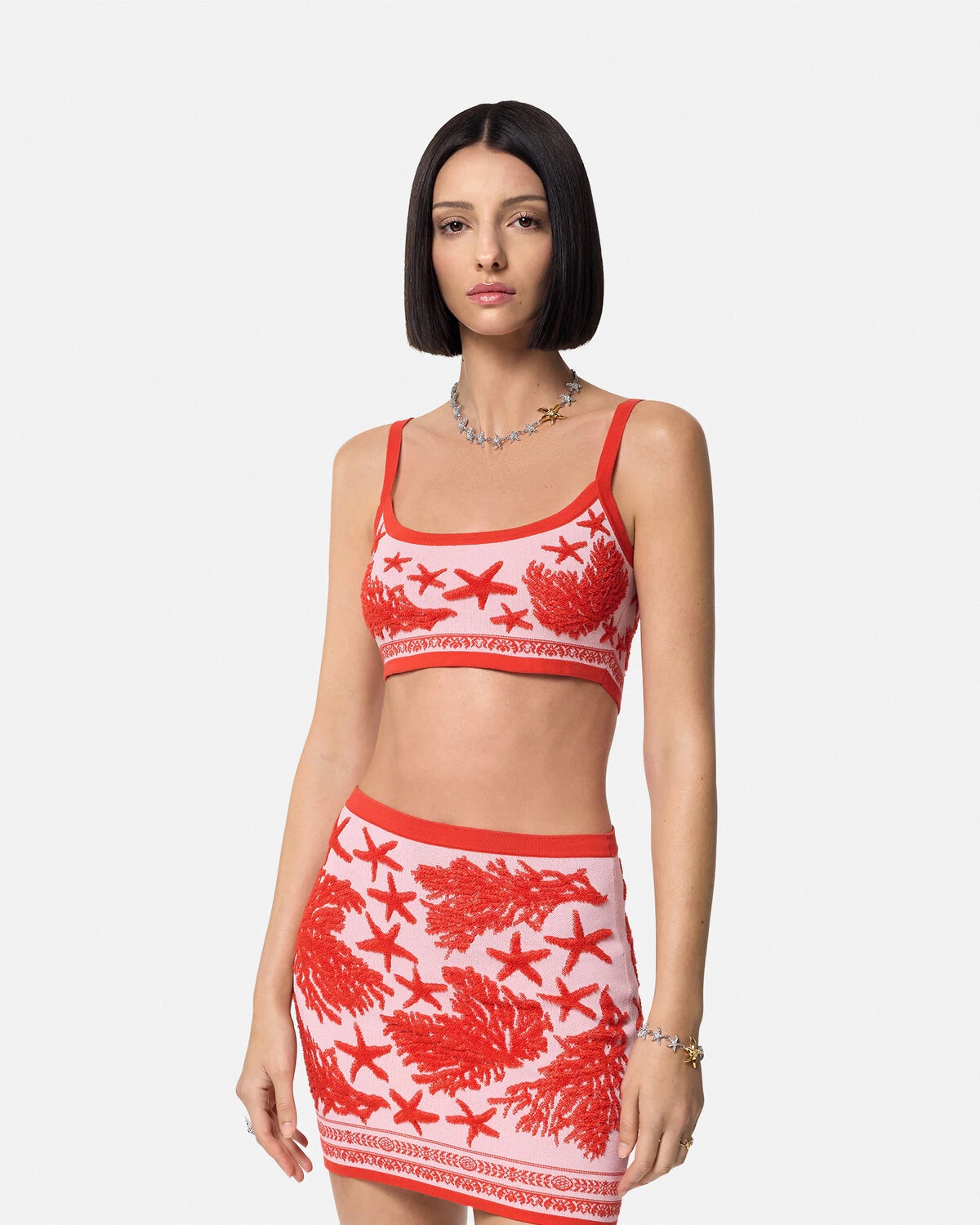 Barocco Sea Knit Crop Top - 4