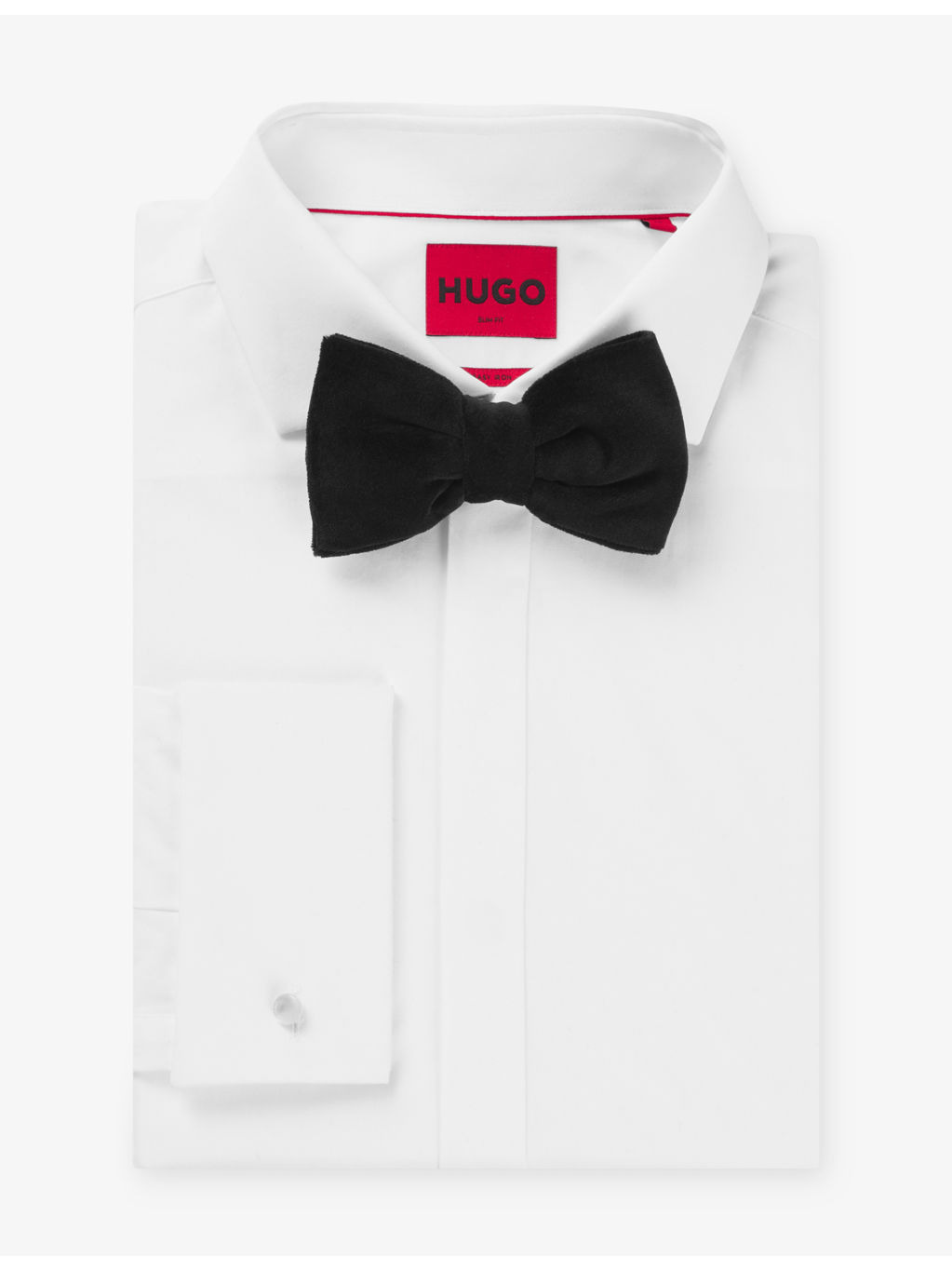 Pre-tied cotton-velvet bow tie - 3