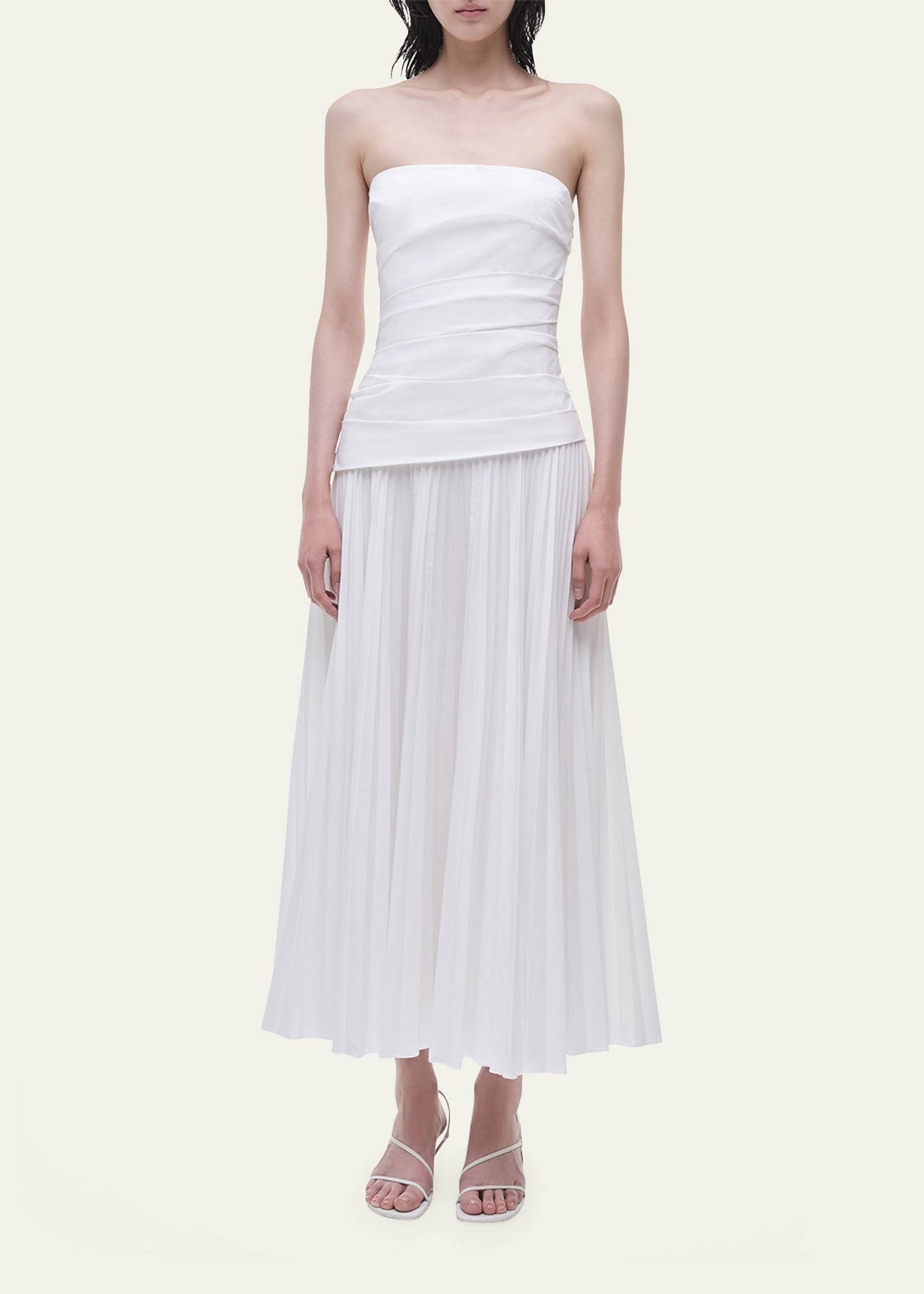 Arie Strapless Cotton Midi Dress - 2