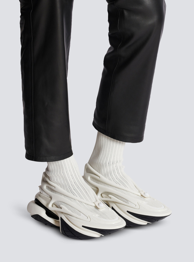 Unicorn high-top trainers in mesh and leather 9