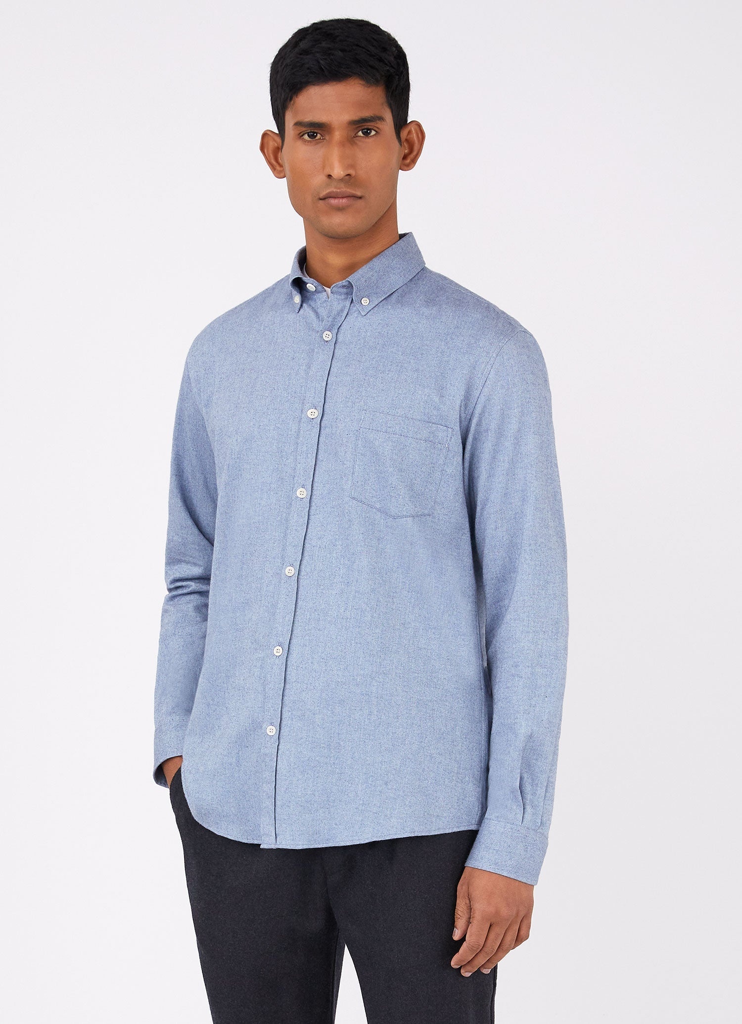 Brushed Cotton Flannel Shirt - 2