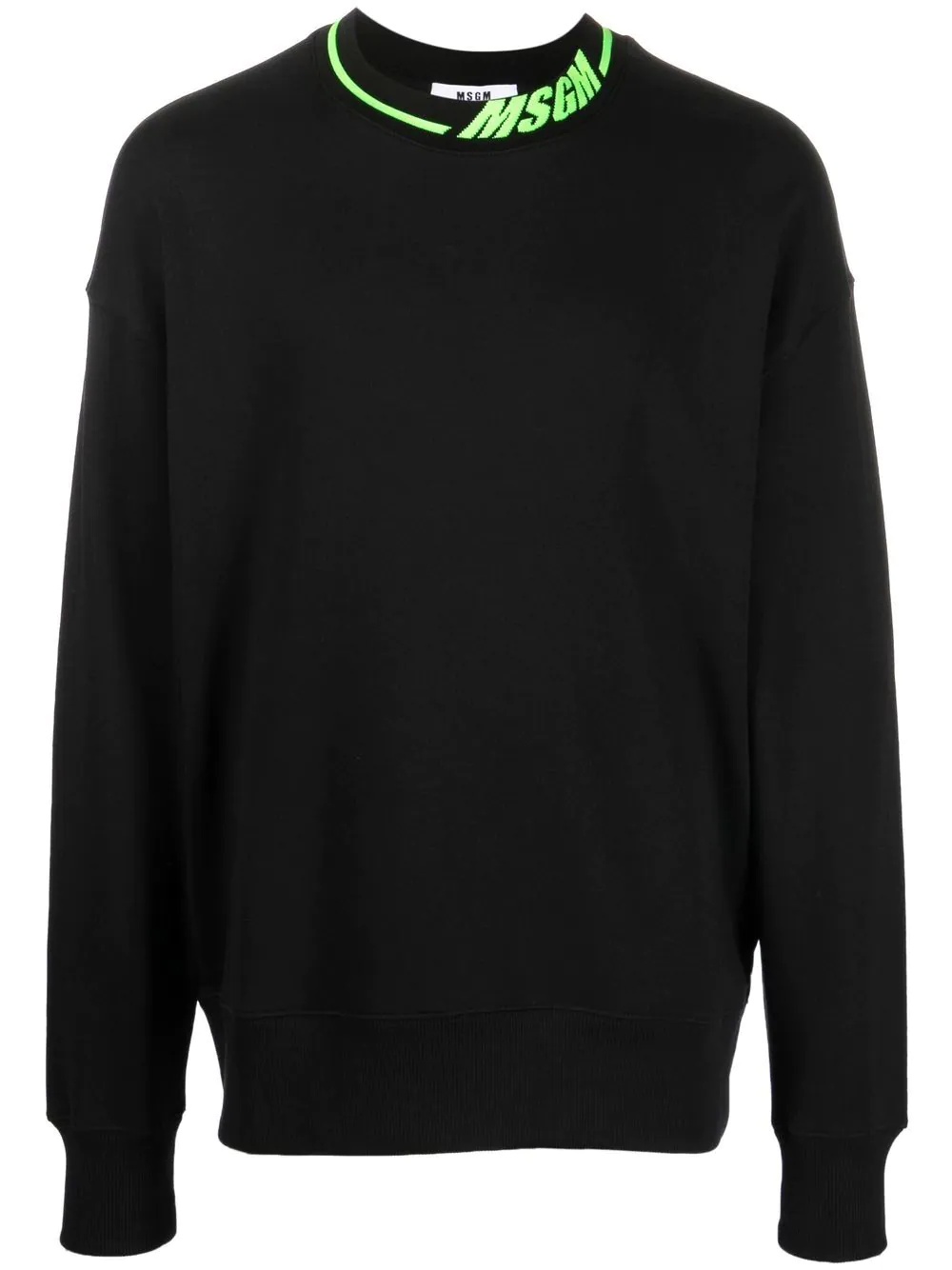 logo-collar cotton sweatshirt - 1