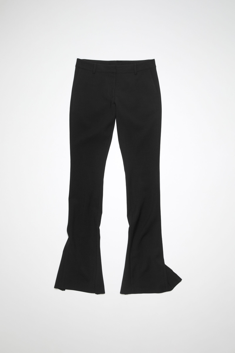 Tailored wool blend trousers - Black - 1