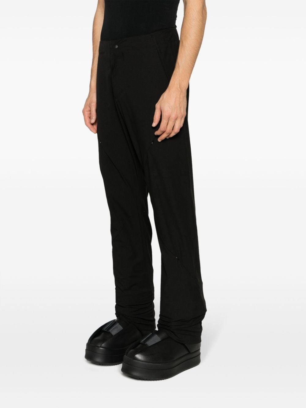 high-waist tapered-leg trousers - 3