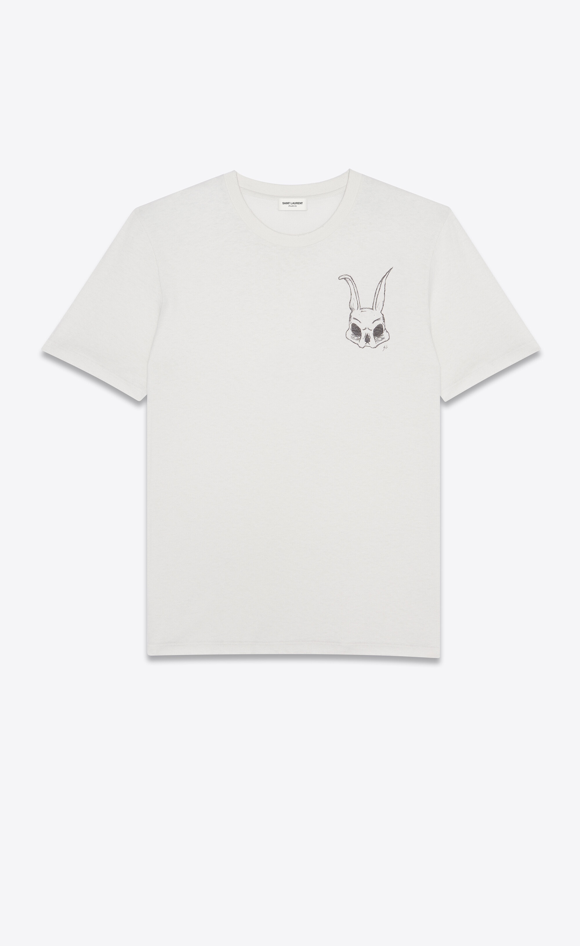 saint laurent rabbit skull t-shirt - 1