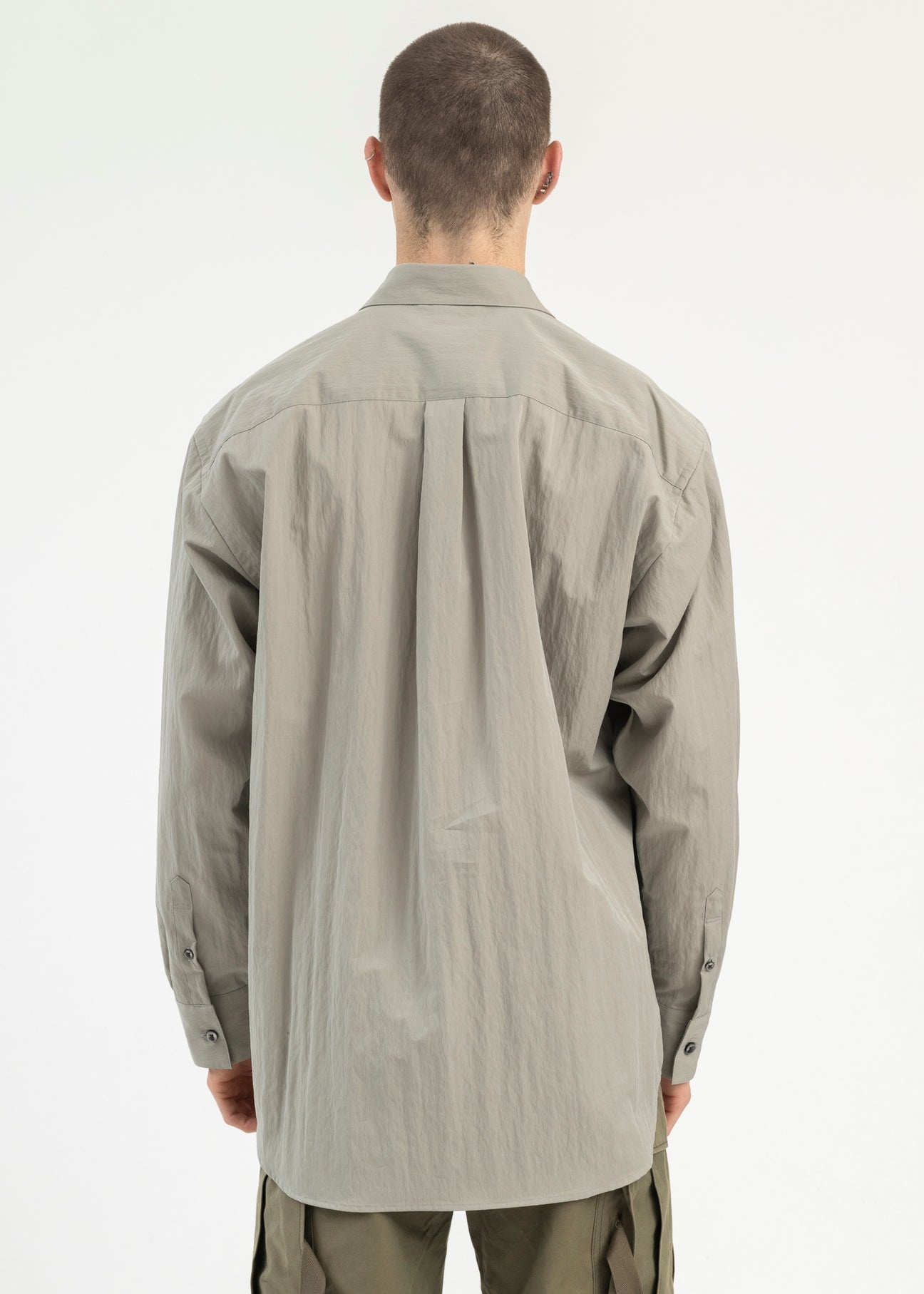 GREY RCA CABLE EMBROIDERY SHIRT - 4