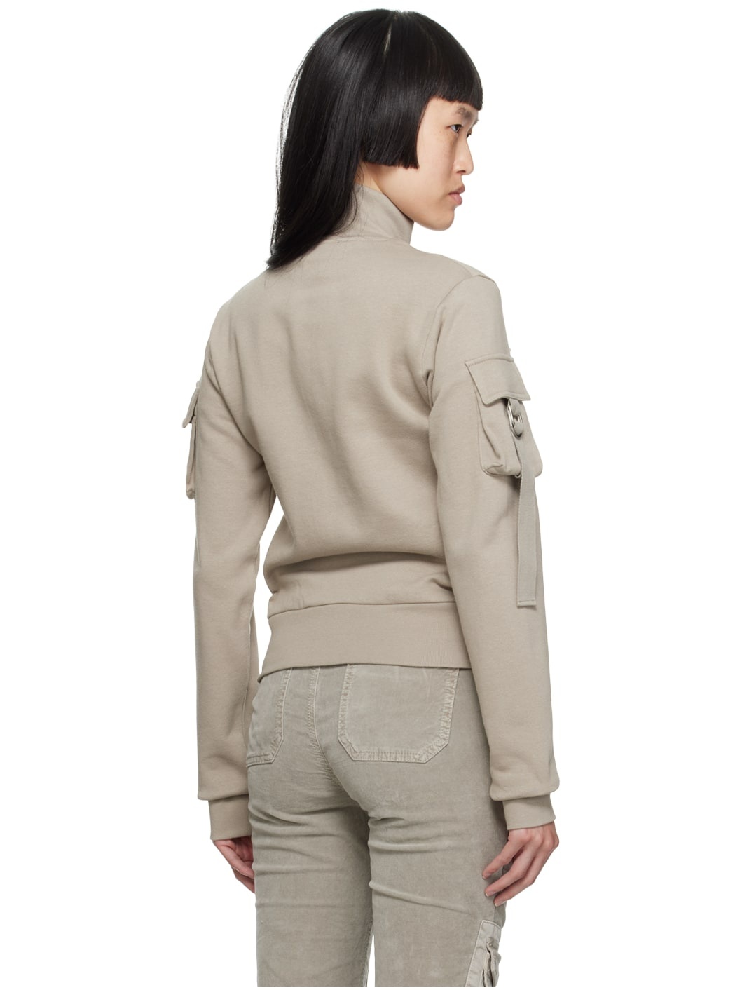 Gray Cargo Pocket Sweatshirt - 3