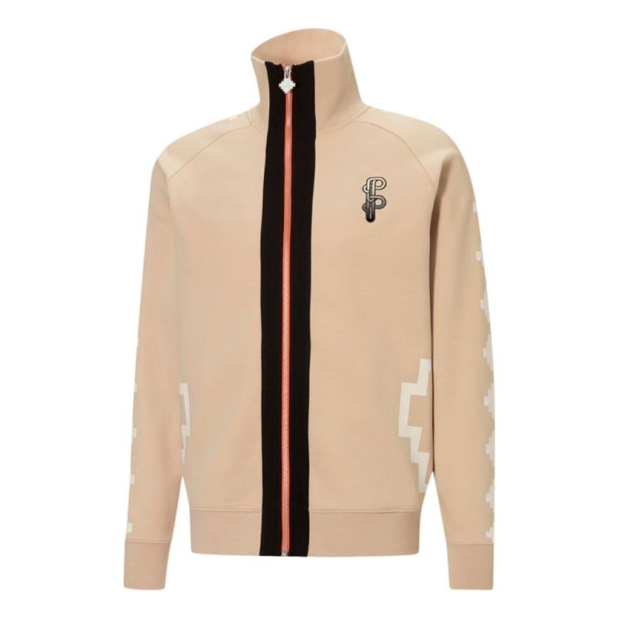 PUMA x PRONOUNCE Crossover Contrasting Colors Logo Casual Sports Knit Jacket Khaki 532141-20 - 1