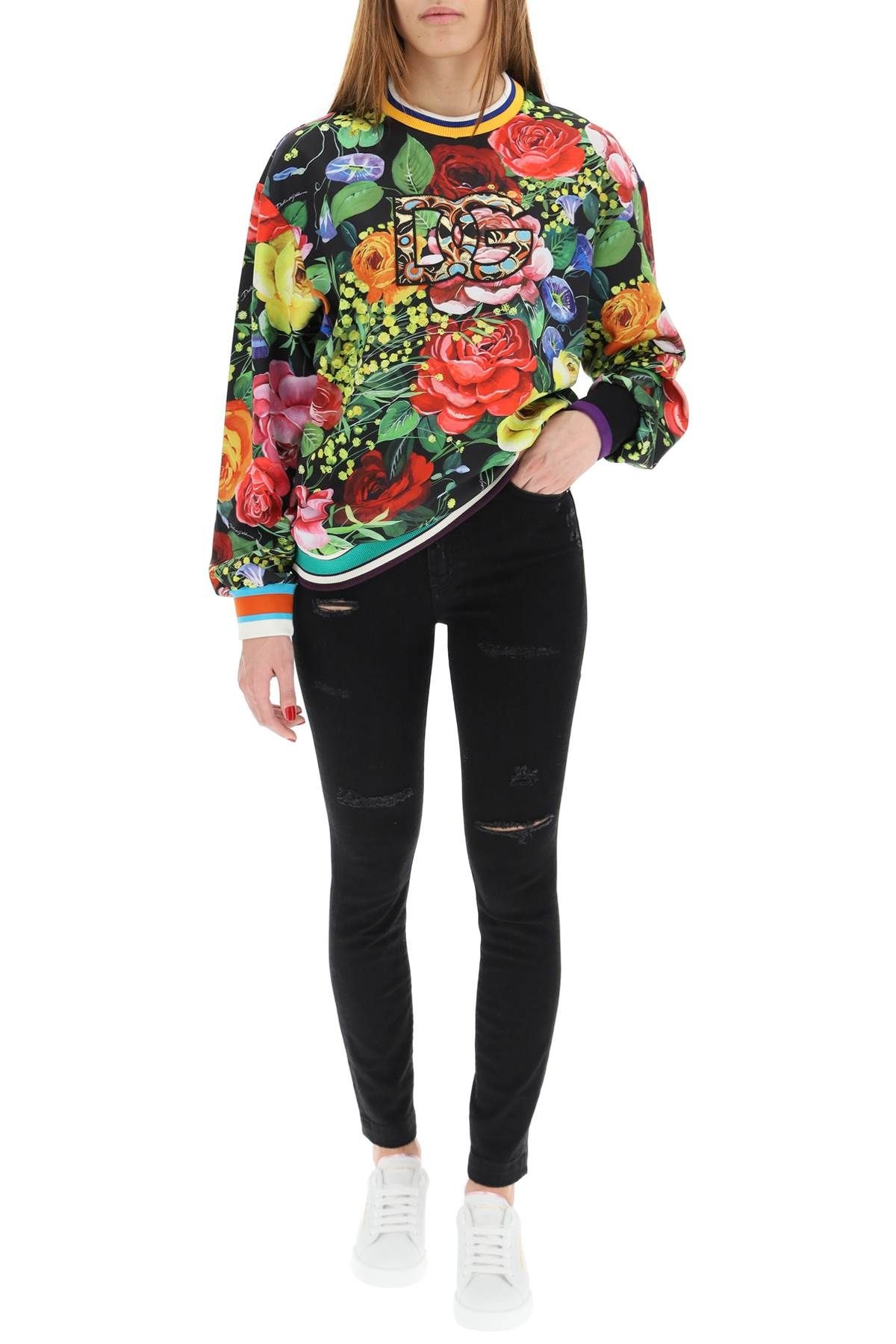 BOUQUET PRINT TECHNICAL JERSEY SWEATSHIRT - 2