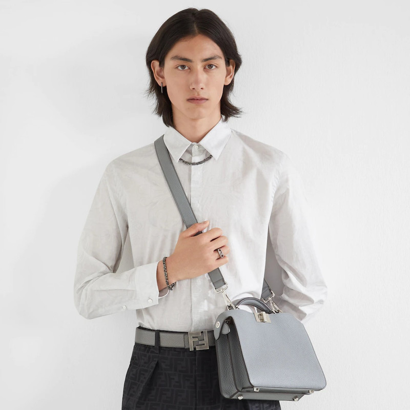 FENDI Fendace white silk shirt outlook