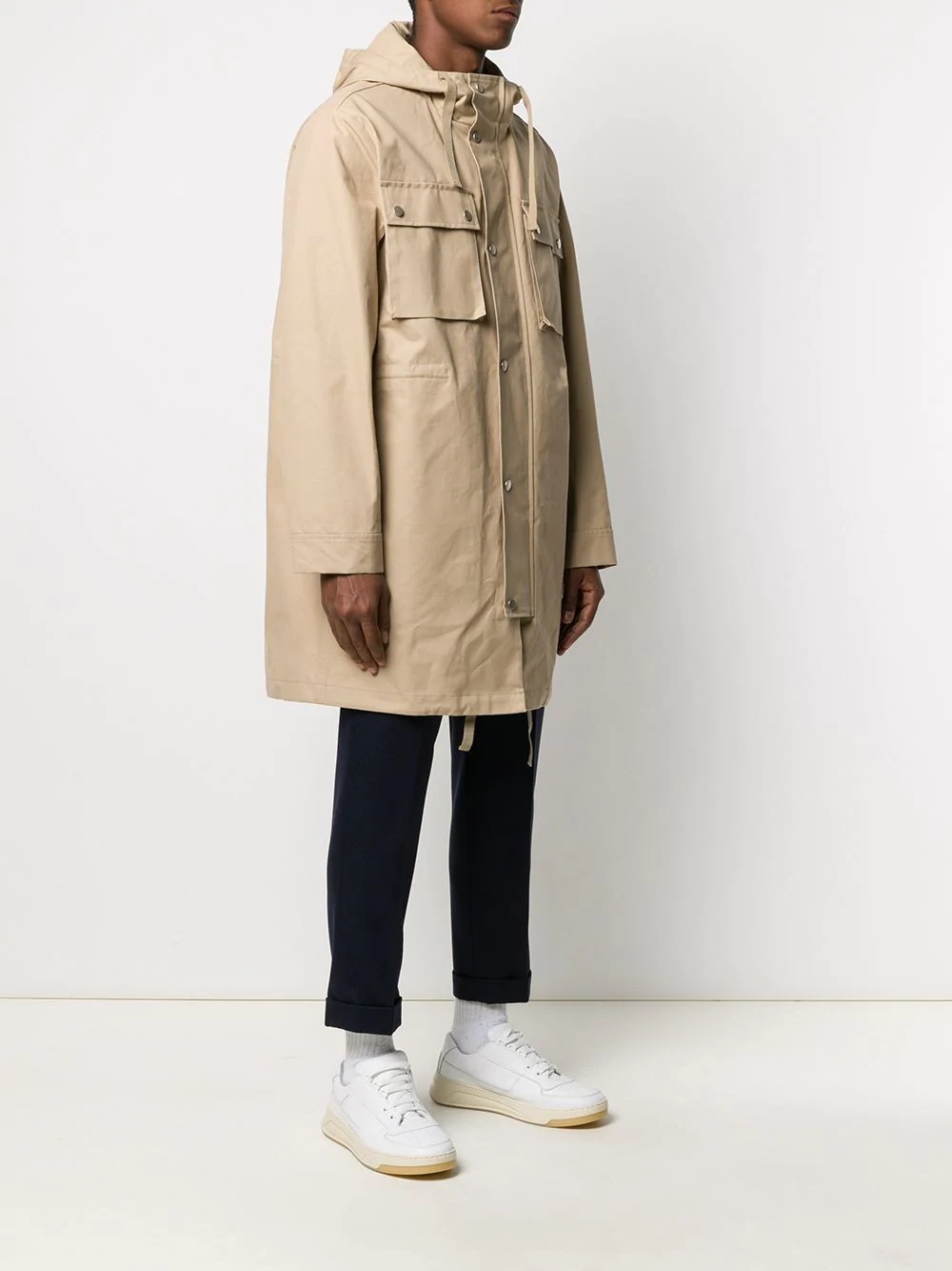 khaki hooded parka - 3