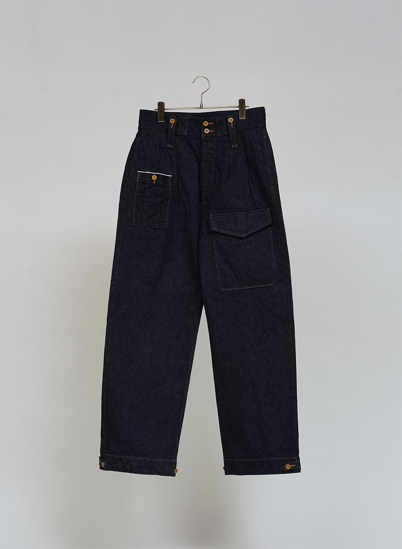 British Army Pant Loose Denim in Indigo 1