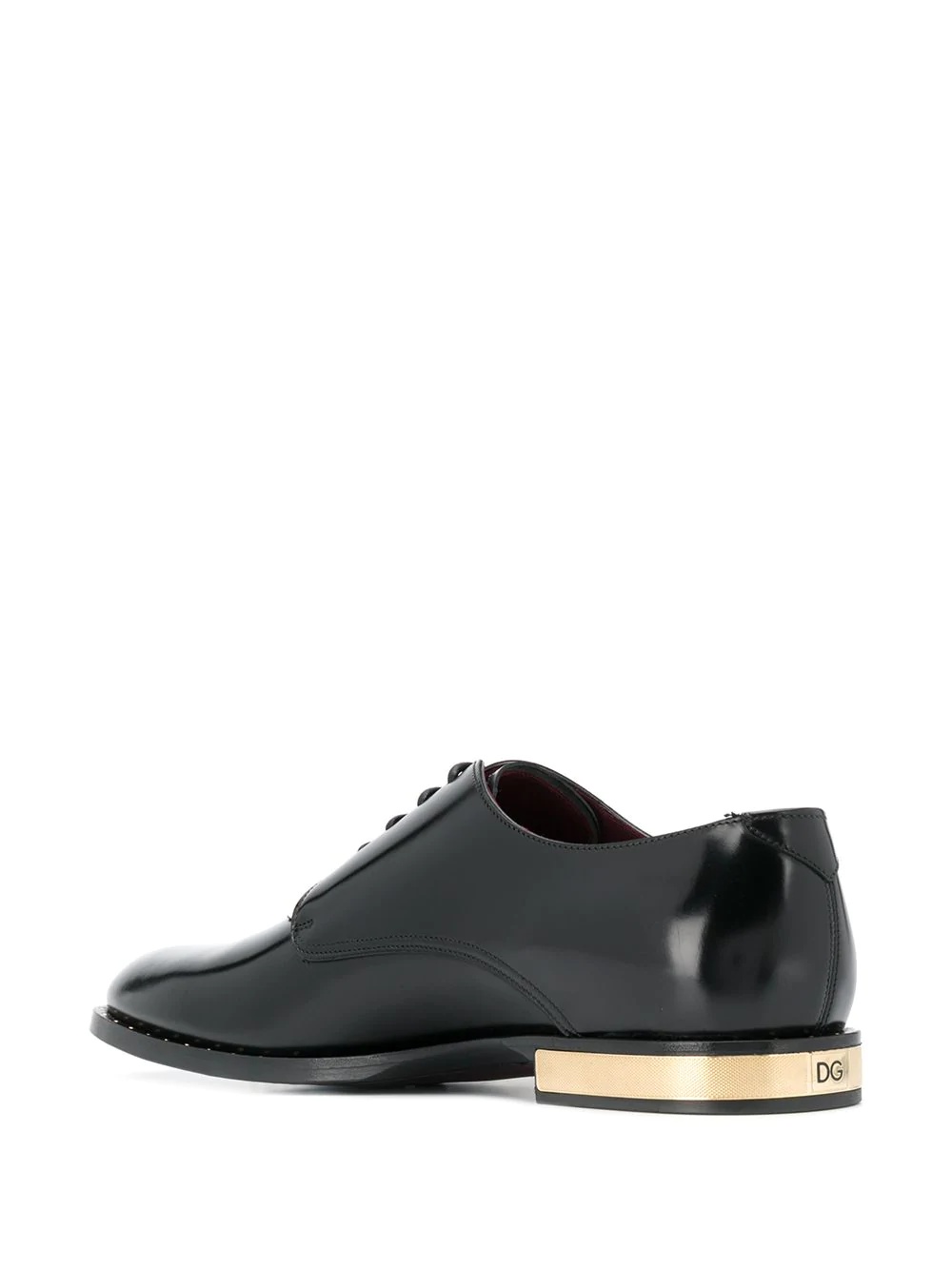 gold-tone derby shoes - 3