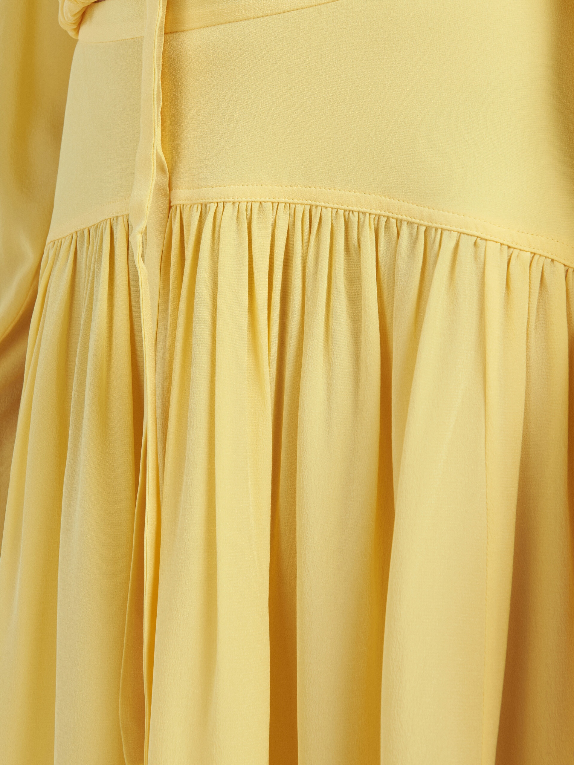 LONG SKIRT IN YELLOW SILK - 4